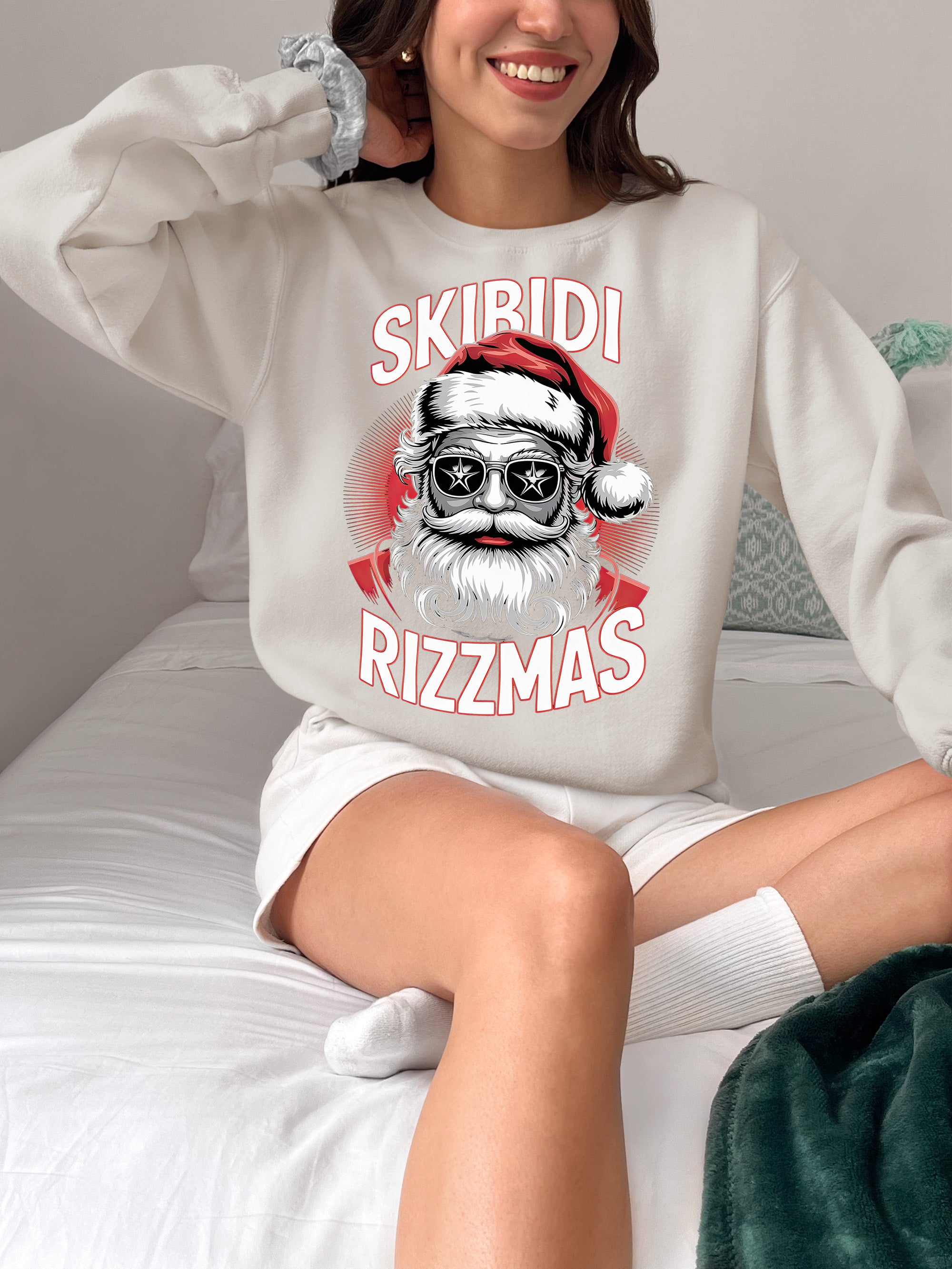 Skibidi Rizzmass Grovey Santa Christmas Spirit Gift Idea for Pop Culture Fans Sweatshirt