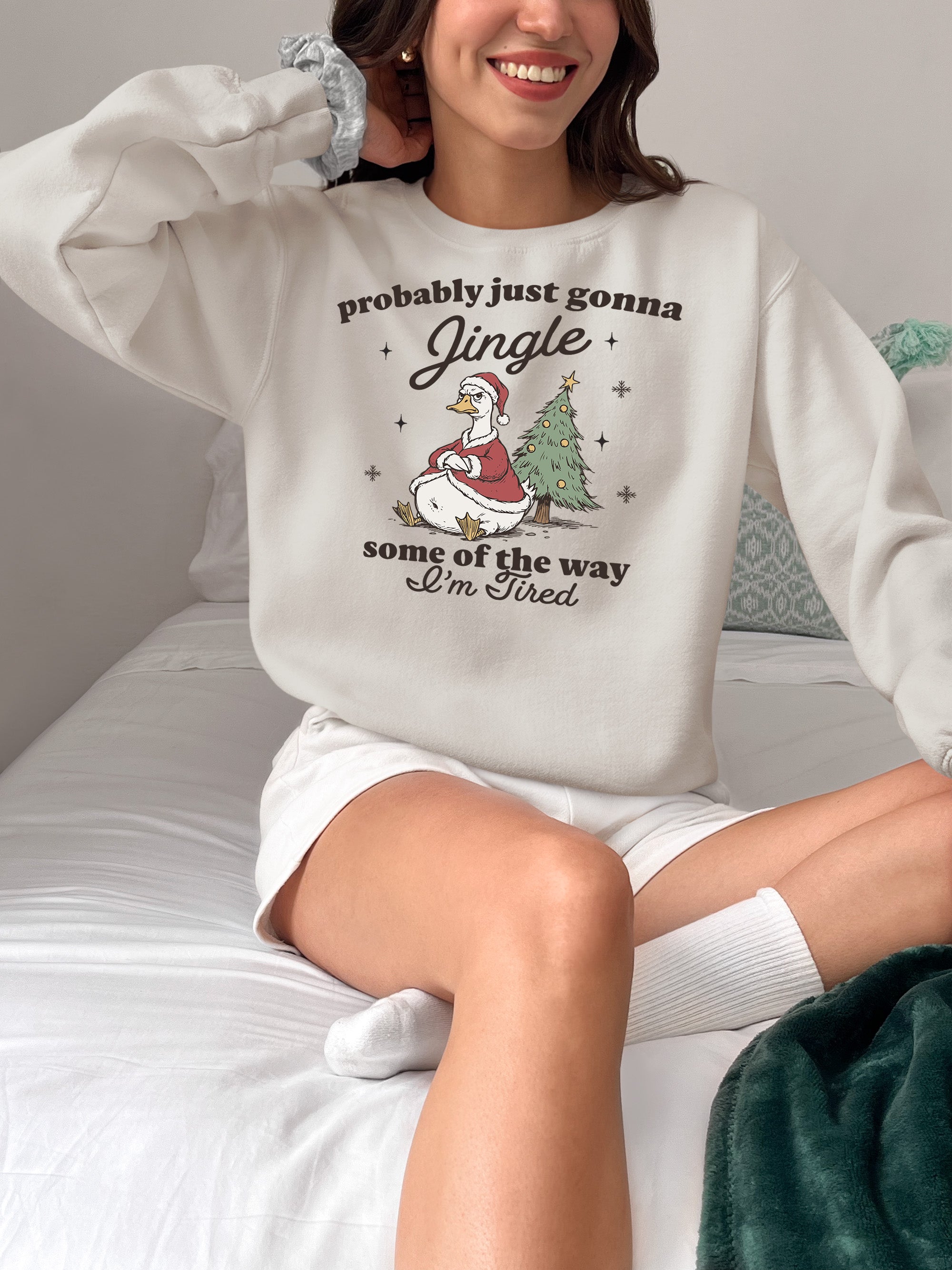 Christmas Joy Collection: Festive accessory with bell charm, sparkling red & green accents for holiday cheer, perfect gift idea, jingle Sweatshirt