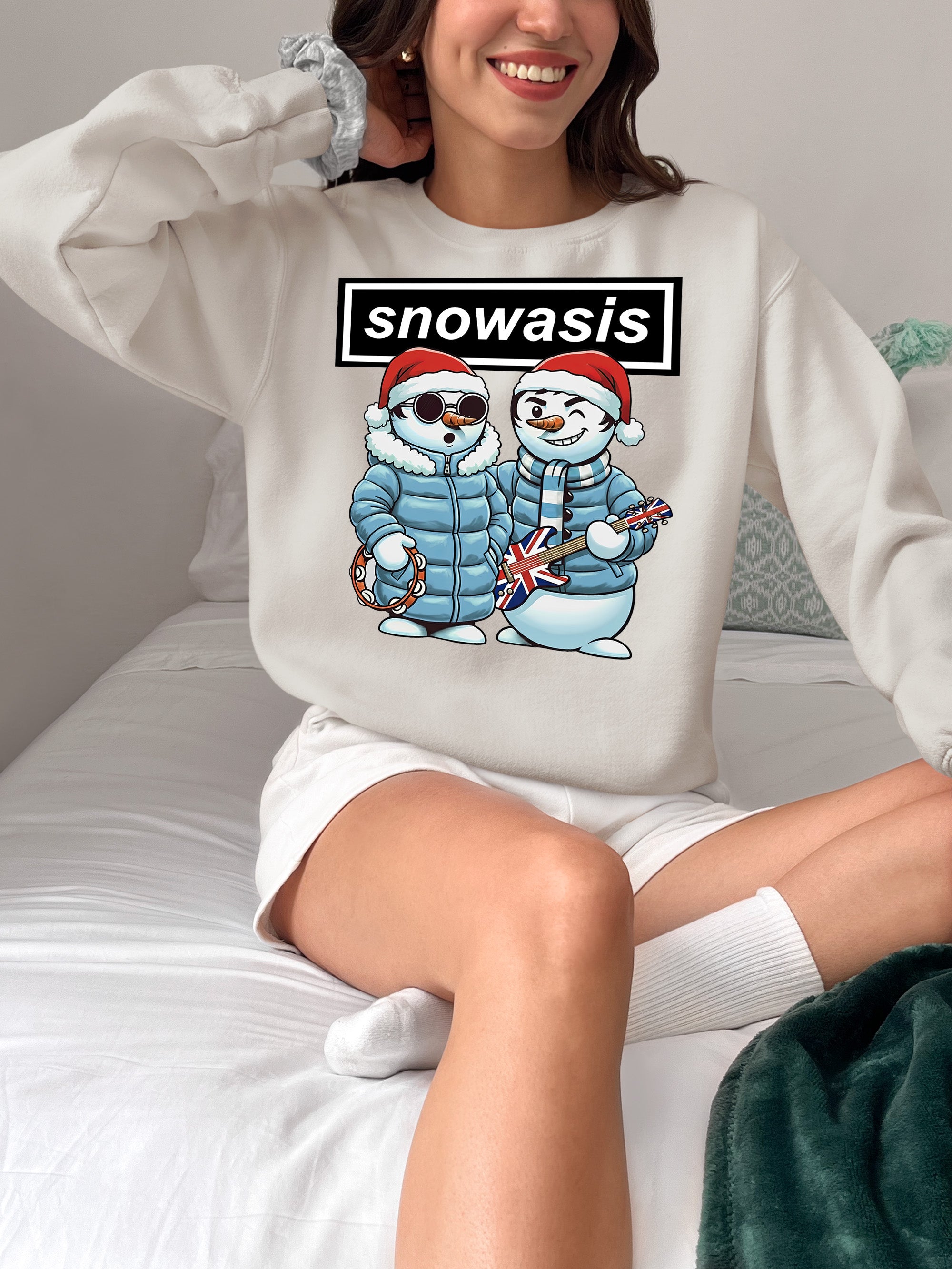 Snowasis Manchester Style Christmas Scene - Festive Seasonal Inspiration, Manchester-Inspired Holiday Vibe Sweatshirt