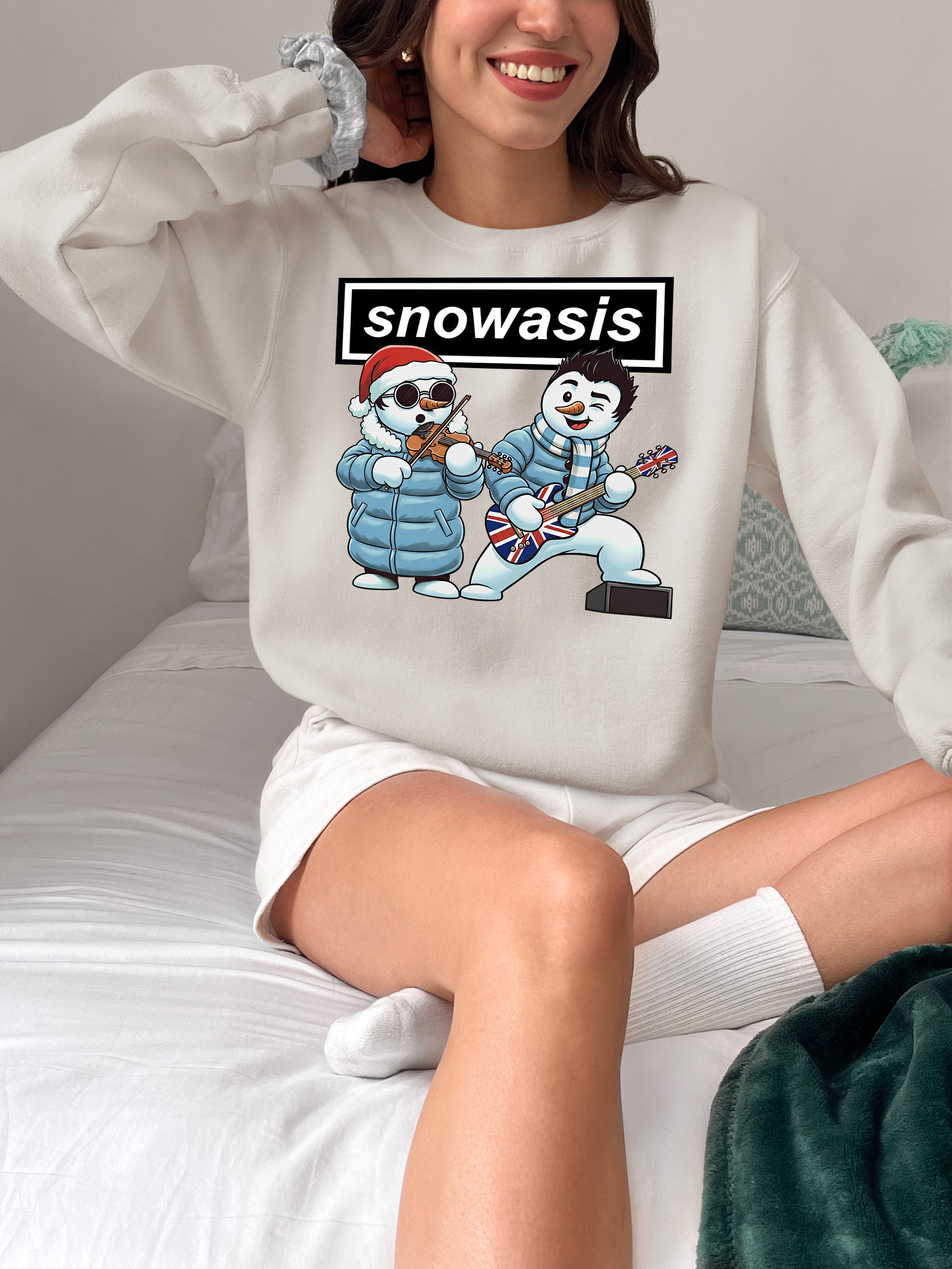 Snowasis Violin Gutar Winking – Christmas Music Themed Charm for Stockings & Holiday Accessories Sweatshirt