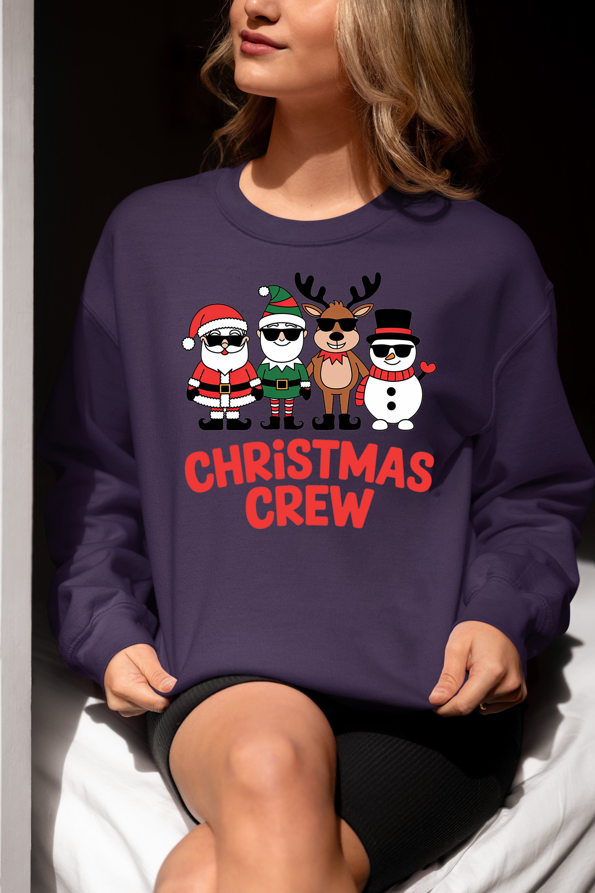Christmas Crew: Cozy Holiday Squad Gift Idea for Friends & Family | Festive Seasonal Theme Sweatshirt