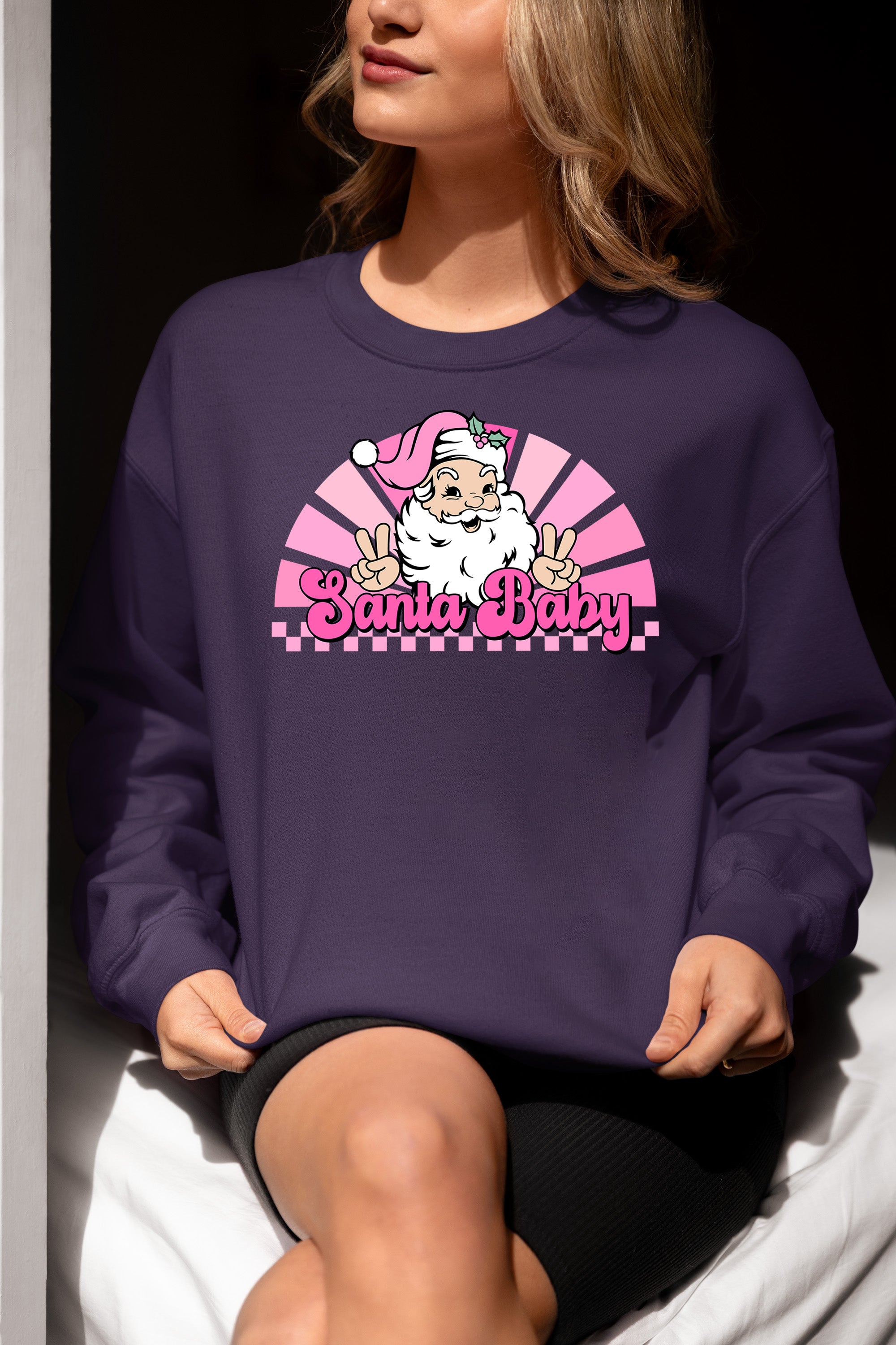 Santa Baby Peace Christmas Theme – Festive Holiday Cheer for Christmas Eve & Seasonal Keepsake Sweatshirt