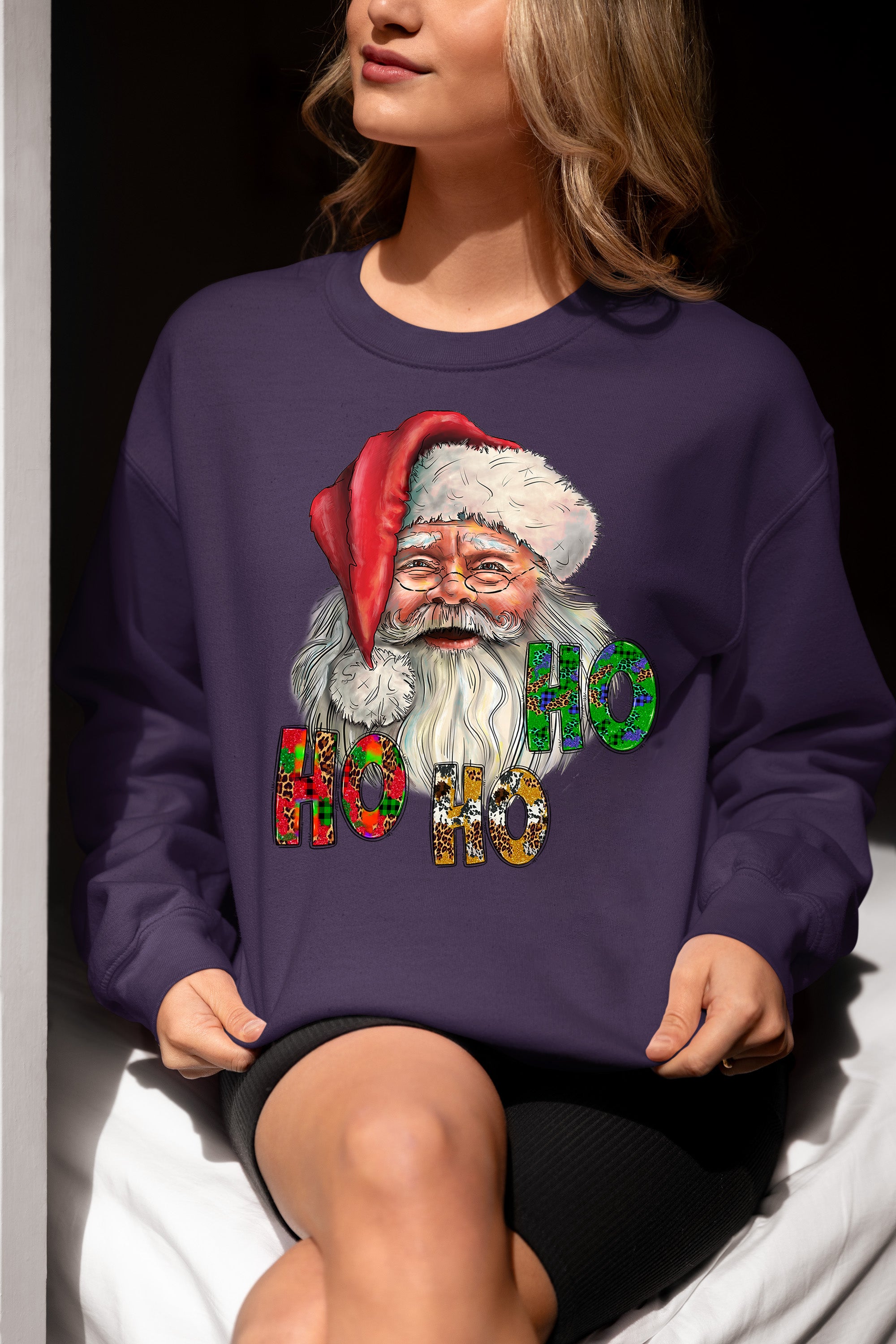 Ho Ho Ho Santa Christmas Festive Holiday Keepsake Gift Idea Sweatshirt