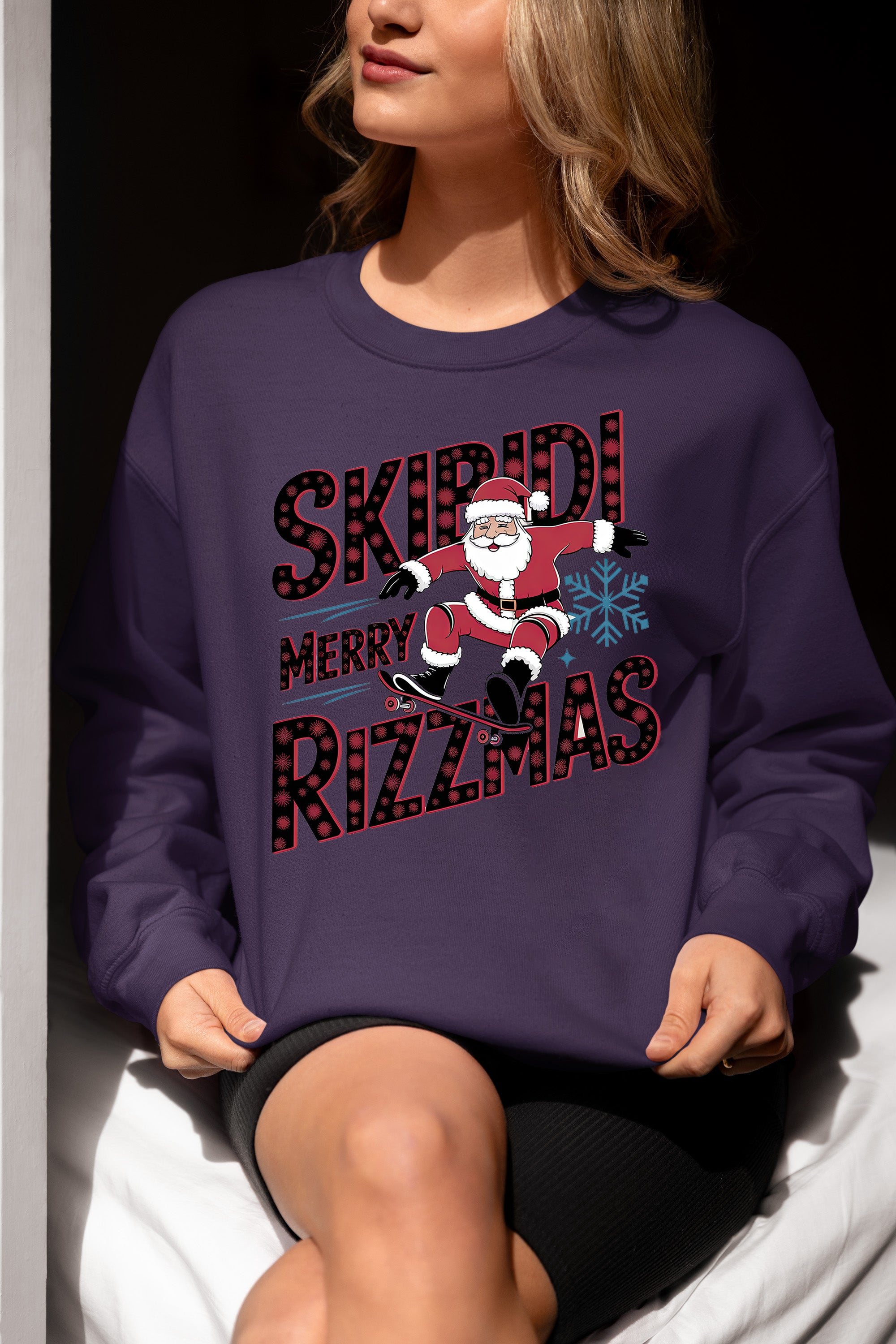 Skibidi Merry Rizzmas Christmas Cheer Festive Keepsake for Holiday Season Gift Sweatshirt