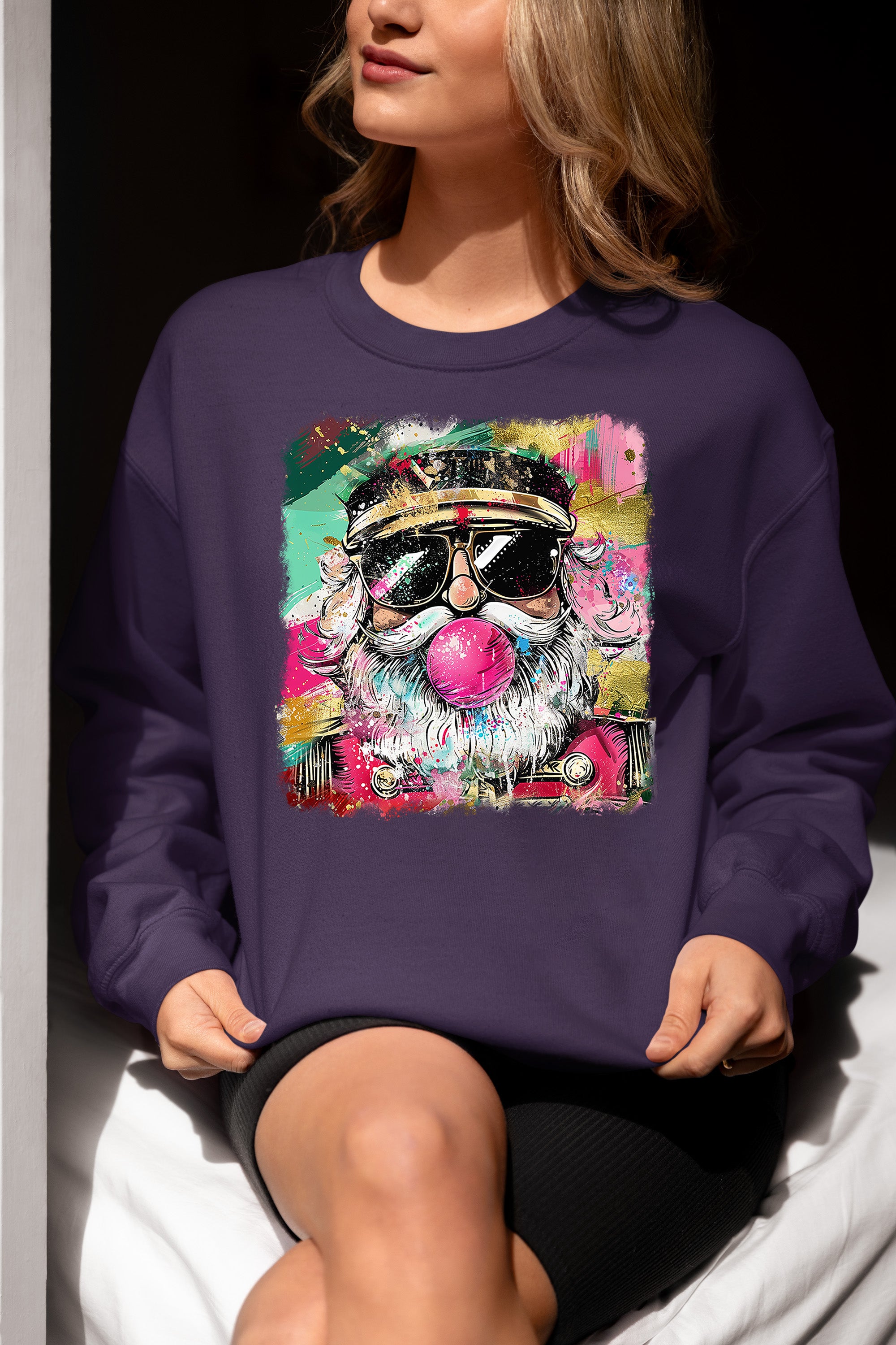Santa Bubblegum Christmas Collectible - Holiday Gift for Santa Lovers, Festive Seasonal Item Sweatshirt