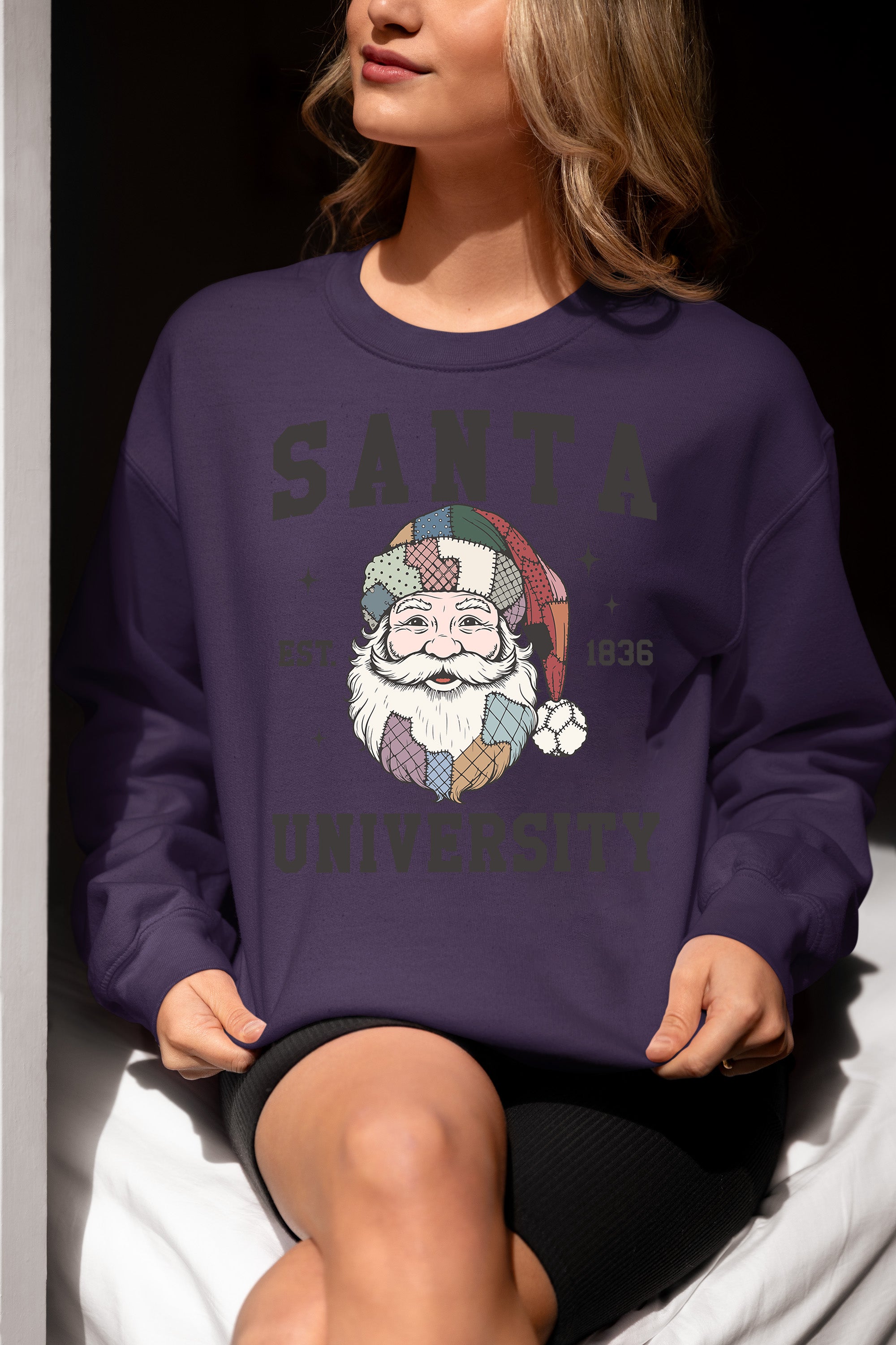 Santa University Christmas Collection, Santa Claus Gift, North Pole Education Theme, Festive Holiday Cheer Sweatshirt