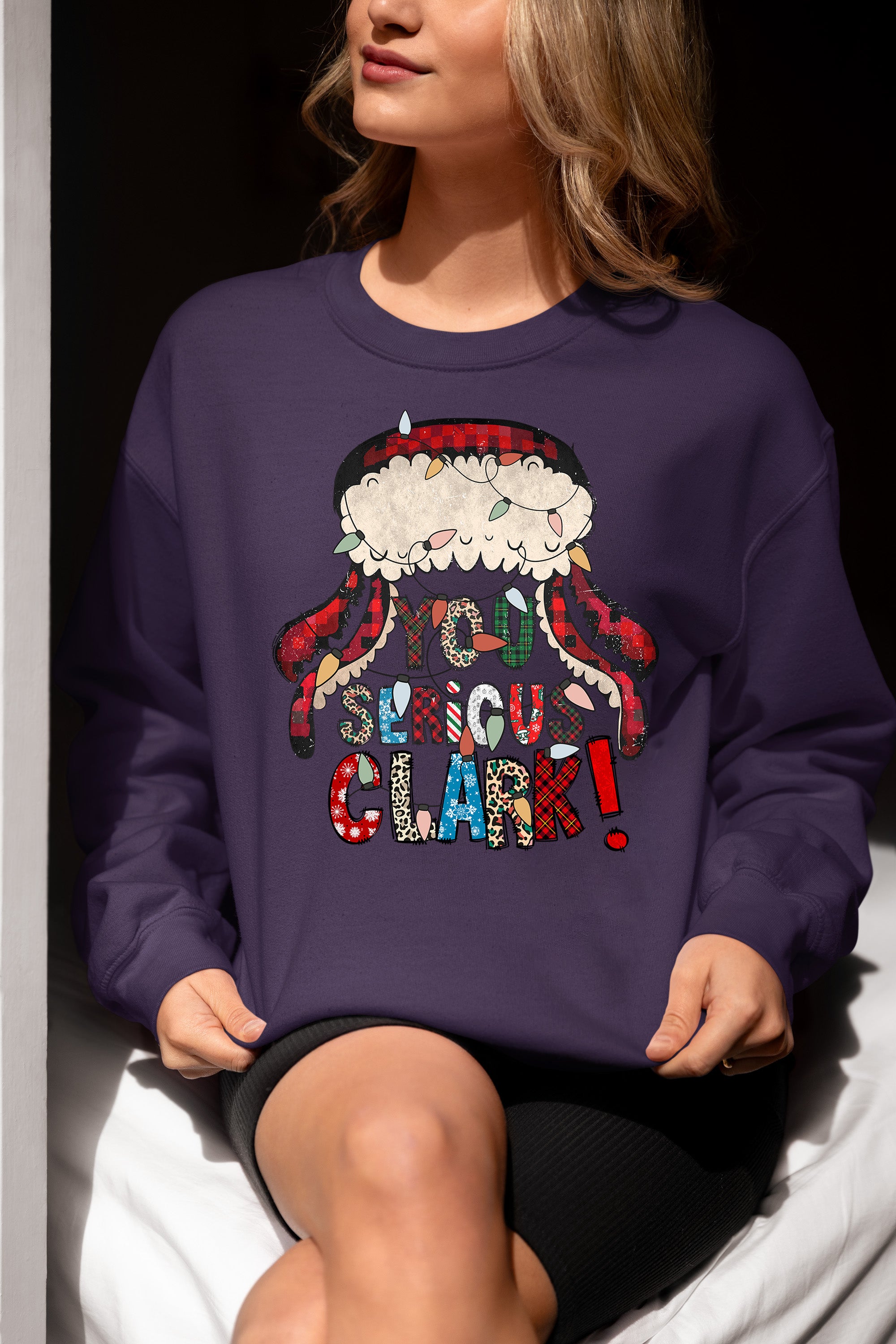 Whimsical Christmas motif for festive crafting, cozy holiday pattern, yuletide inspiration, handmade vibe, cheerful seasonal element Sweatshirt