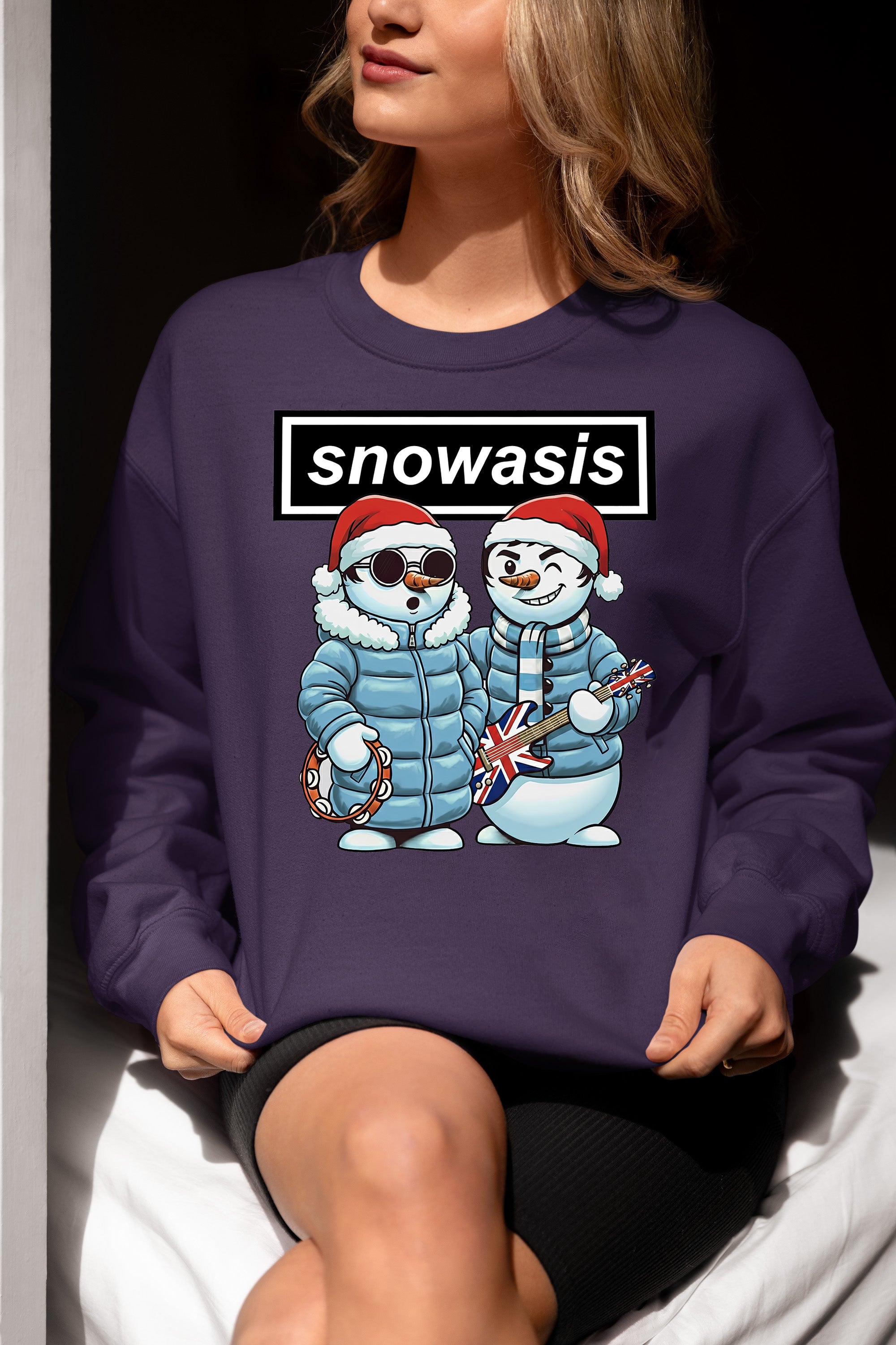 Snowasis Manchester Style Christmas Scene - Festive Seasonal Inspiration, Manchester-Inspired Holiday Vibe Sweatshirt