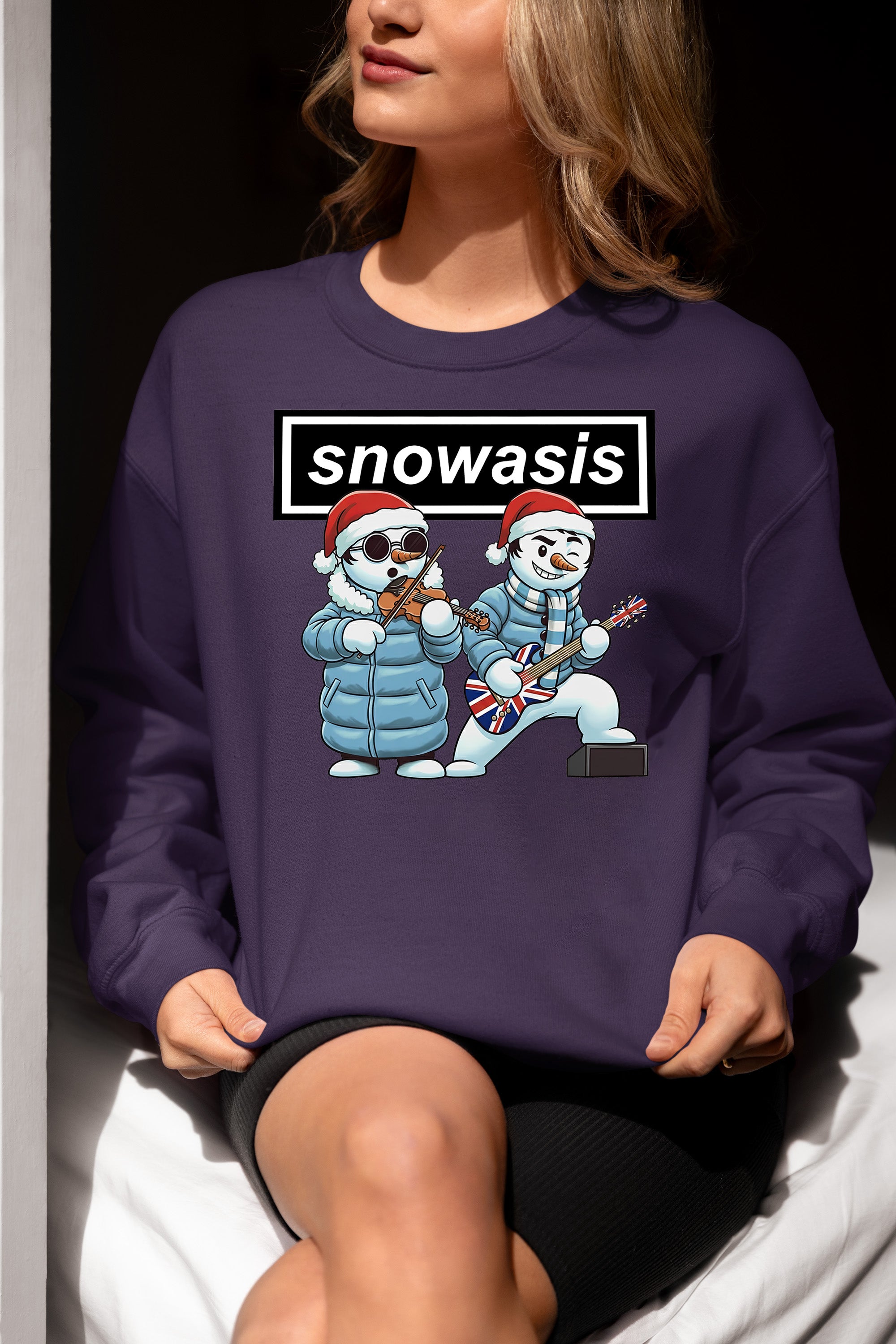 Snowasis Guitar and Violin Christmas Keepsake Gift for Music Lovers Sweatshirt