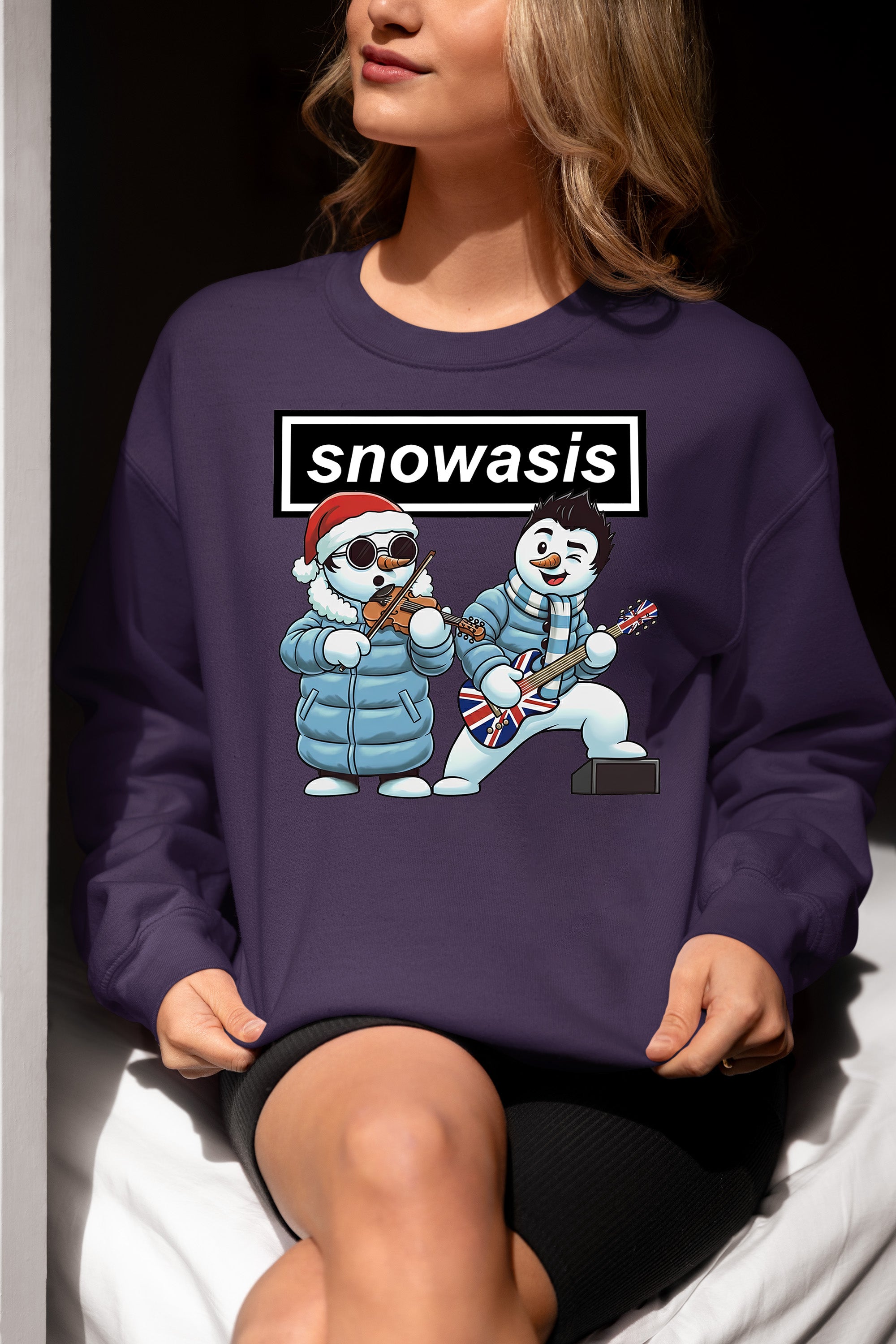 Snowasis Violin Gutar Winking – Christmas Music Themed Charm for Stockings & Holiday Accessories Sweatshirt