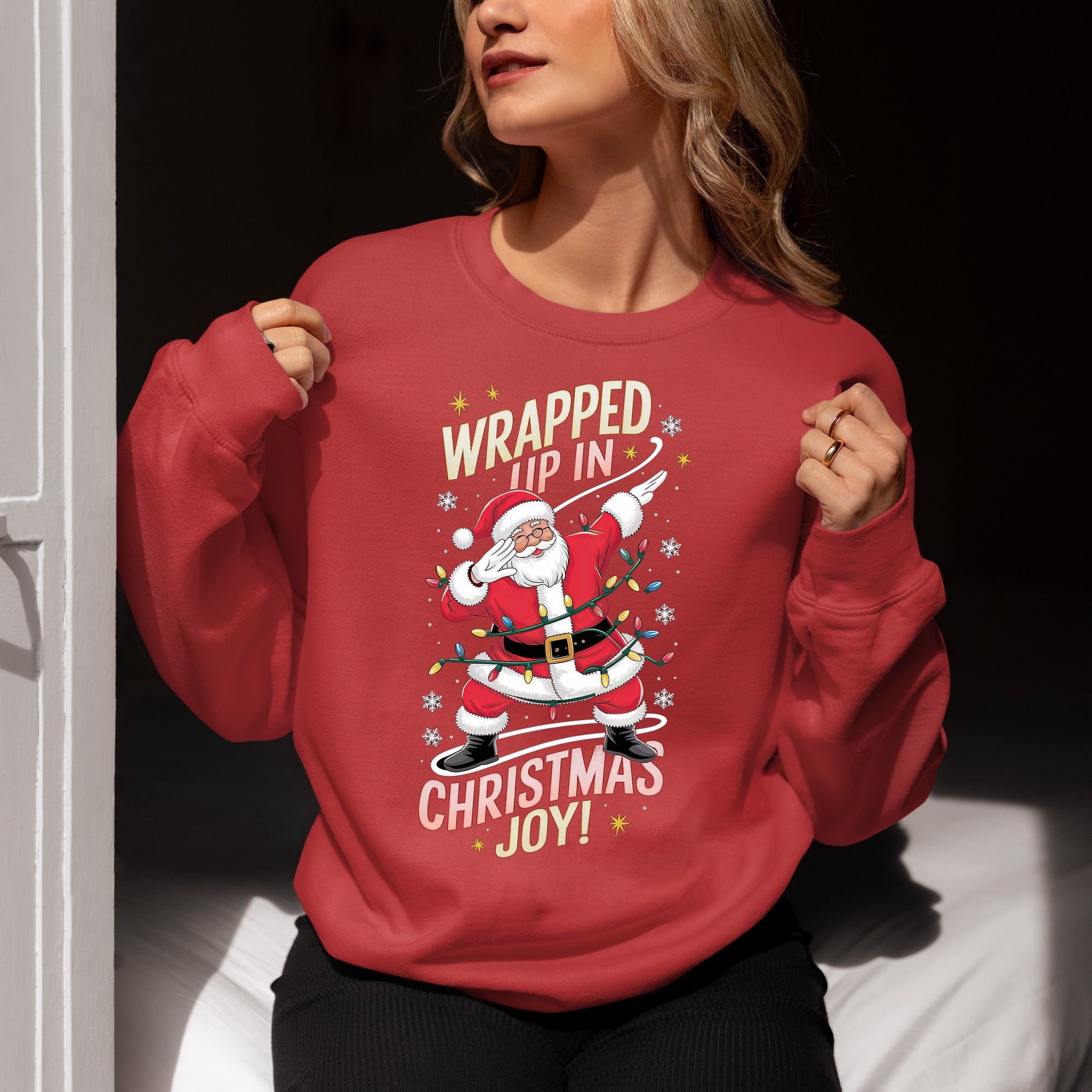 Wrapped up in Christmas Joy – Handmade Keepsake, Cozy Holiday Gift for Loved Ones, Heartfelt Seasonal Treasure Sweatshirt