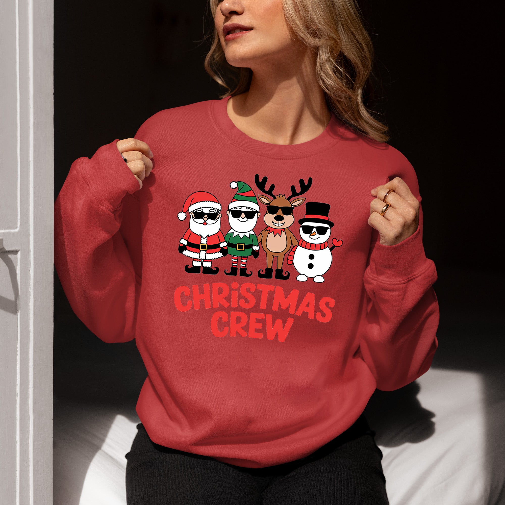 Christmas Crew: Cozy Holiday Squad Gift Idea for Friends & Family | Festive Seasonal Theme Sweatshirt