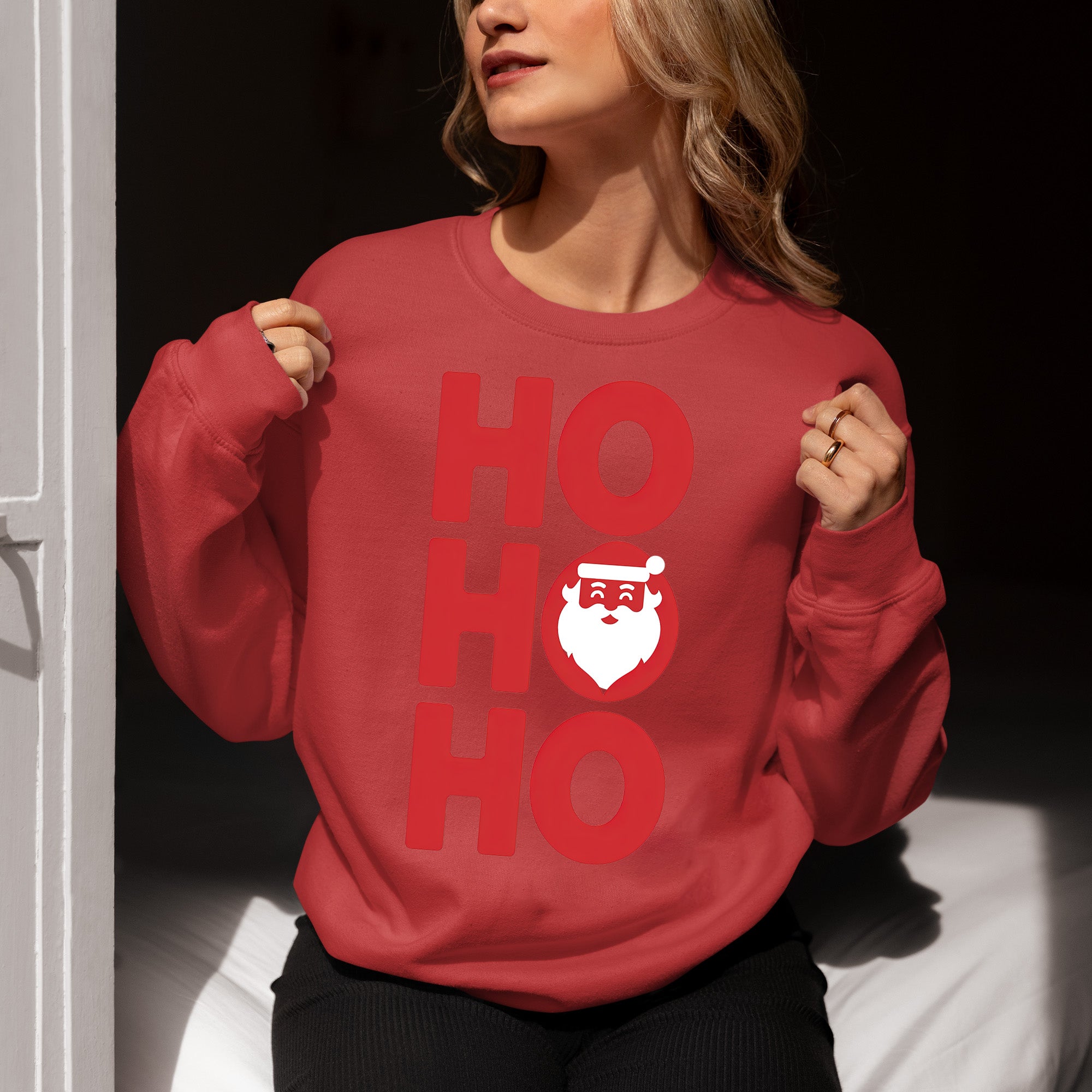 Ho Ho Ho Christmas Cheer — Festive Seasonal Joy for the Holidays, Merry & Bright Sweatshirt