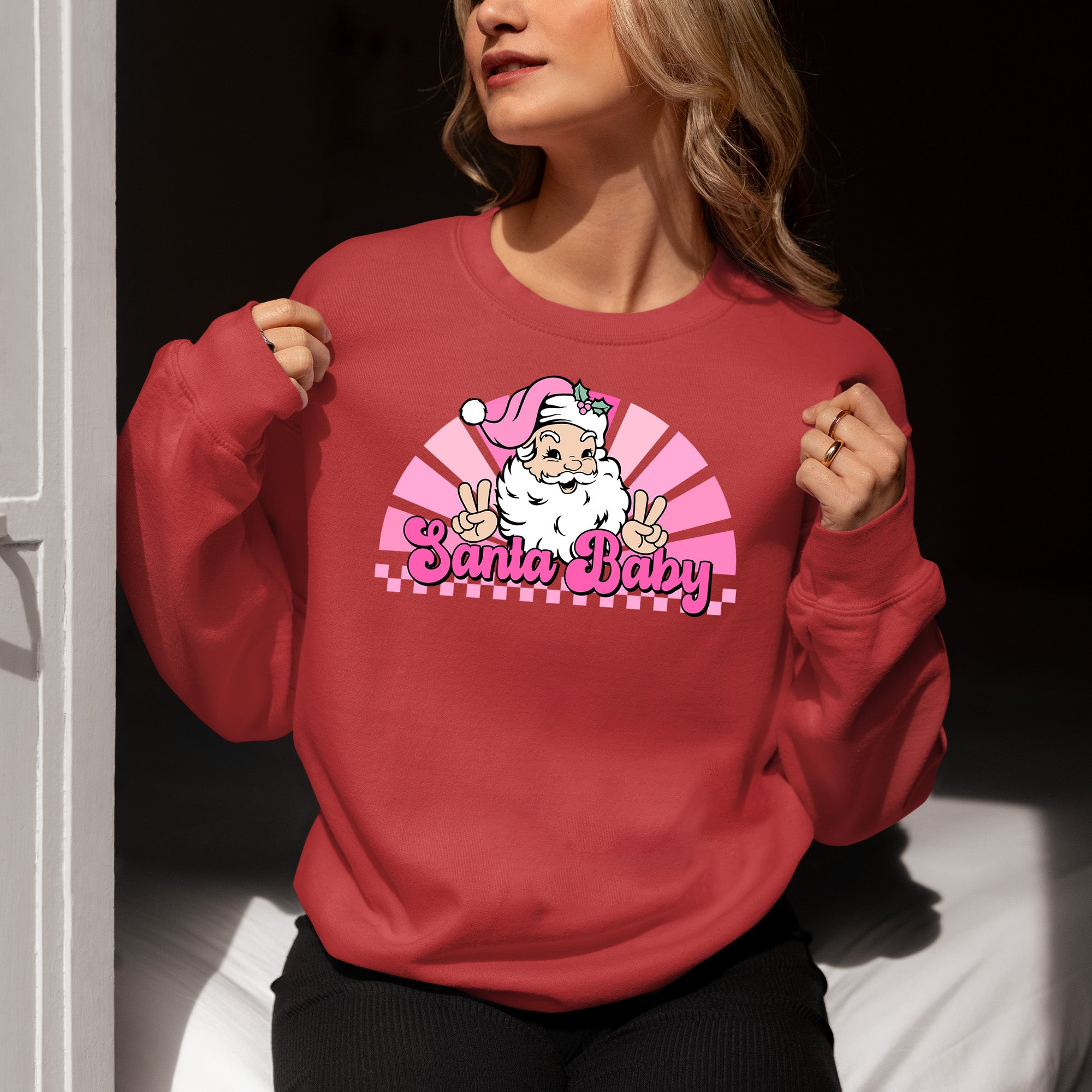 Santa Baby Peace Christmas Theme – Festive Holiday Cheer for Christmas Eve & Seasonal Keepsake Sweatshirt