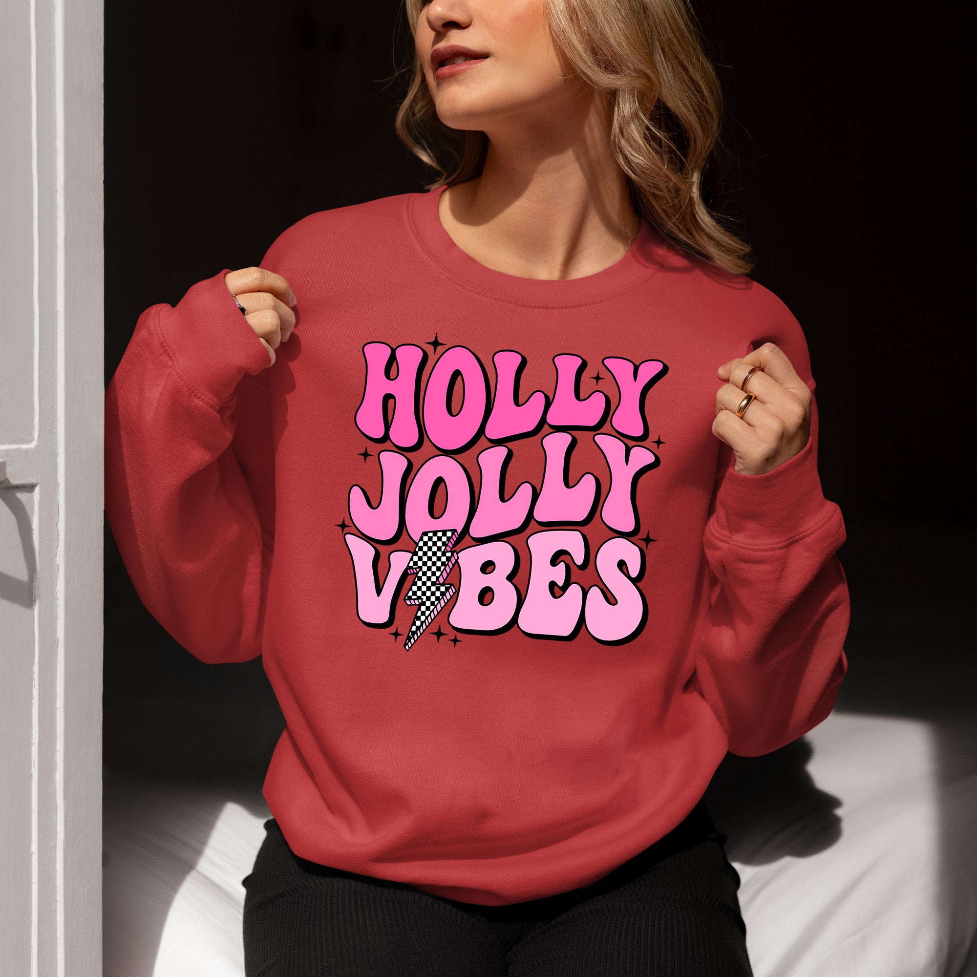 Holly Jolly Vibes Christmas Mood - Festive Seasonal Cheer, Cozy Holiday Spirit, Gift Idea for Winter Nights Sweatshirt