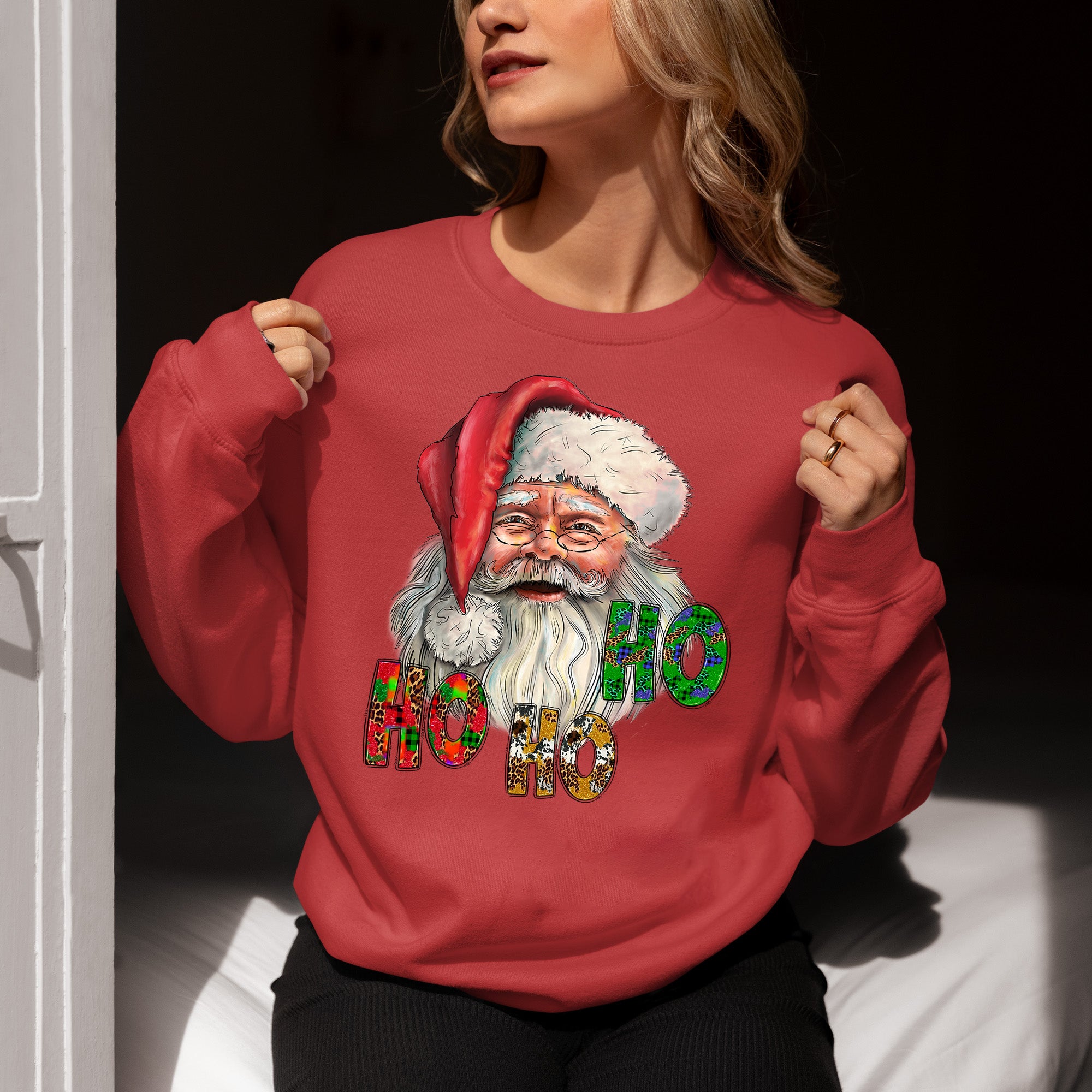 Ho Ho Ho Santa Christmas Festive Holiday Keepsake Gift Idea Sweatshirt