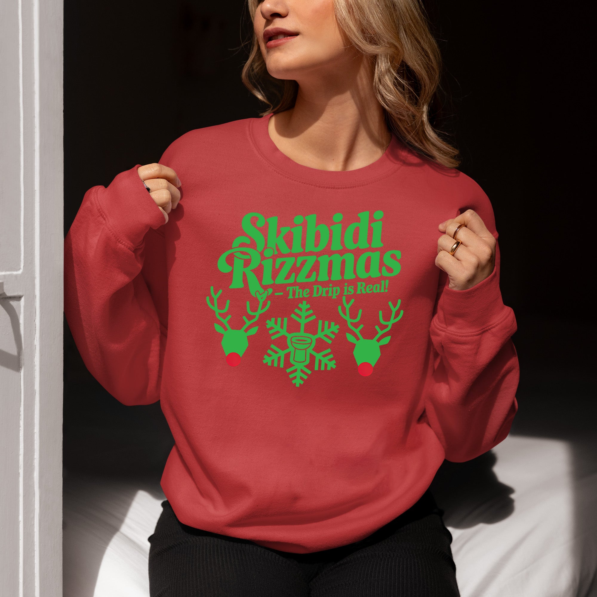 Skibidi Rizzman Christmas Character - Festive Holiday Cheer for Fans, Whimsical Seasonal Gift Idea Sweatshirt