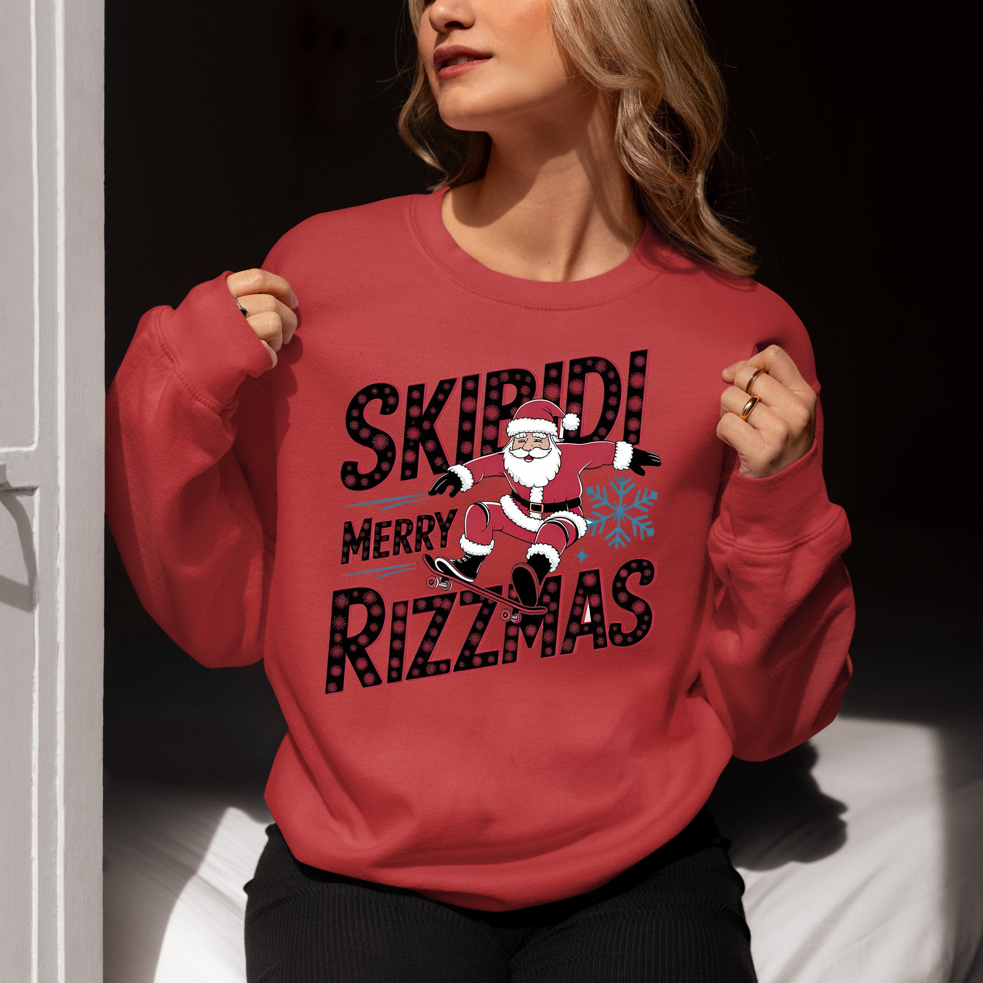 Skibidi Merry Rizzmas Christmas Cheer Festive Keepsake for Holiday Season Gift Sweatshirt