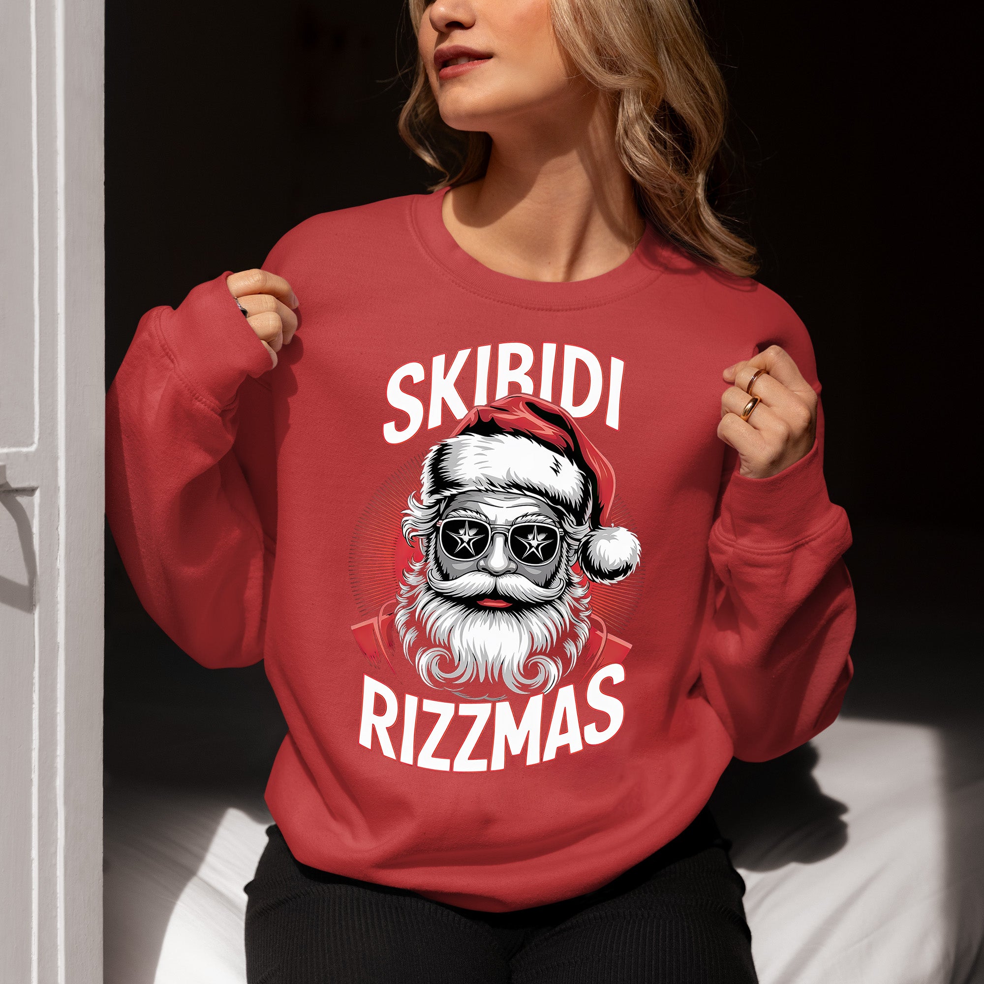 Skibidi Rizzmass Grovey Santa Christmas Spirit Gift Idea for Pop Culture Fans Sweatshirt