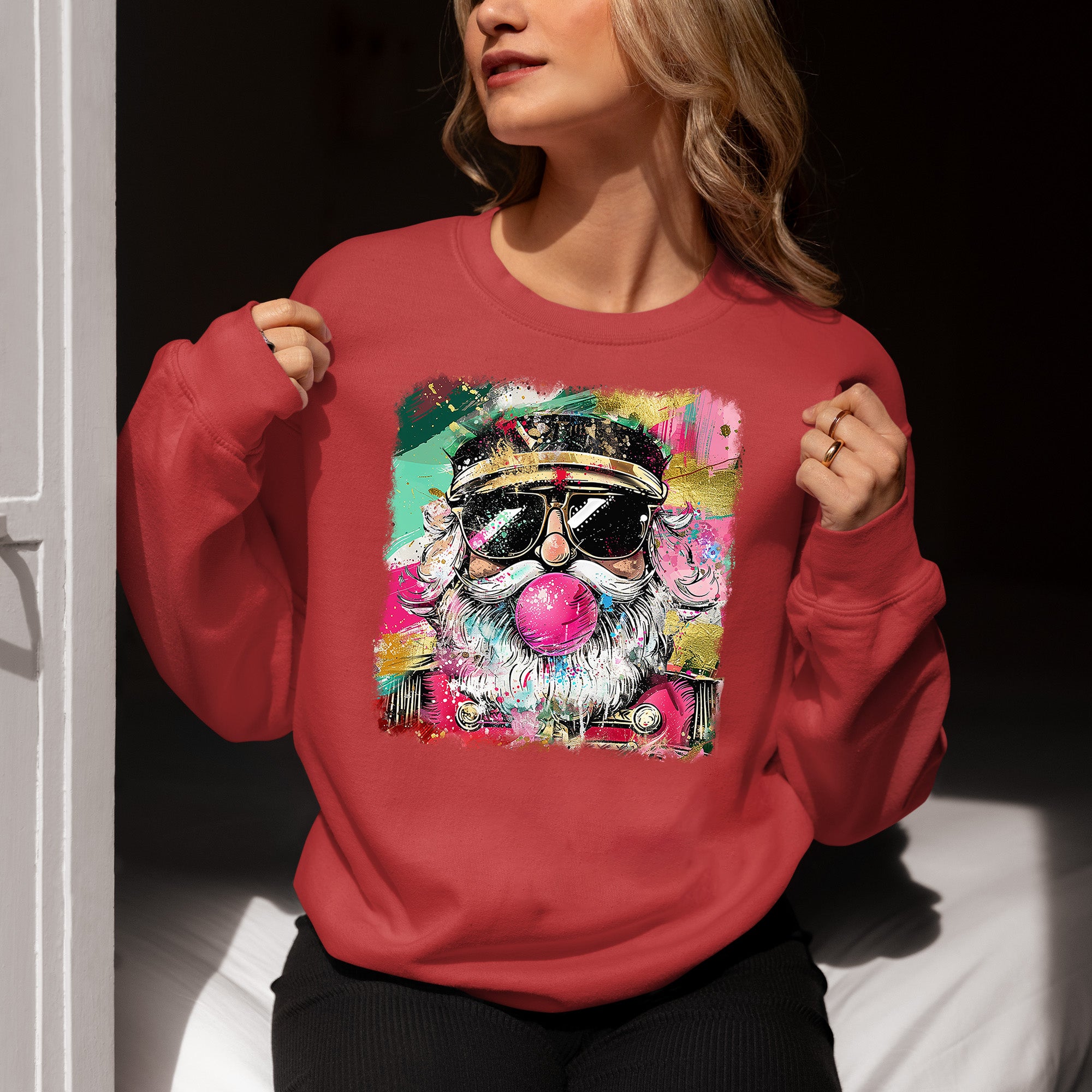 Santa Bubblegum Christmas Collectible - Holiday Gift for Santa Lovers, Festive Seasonal Item Sweatshirt