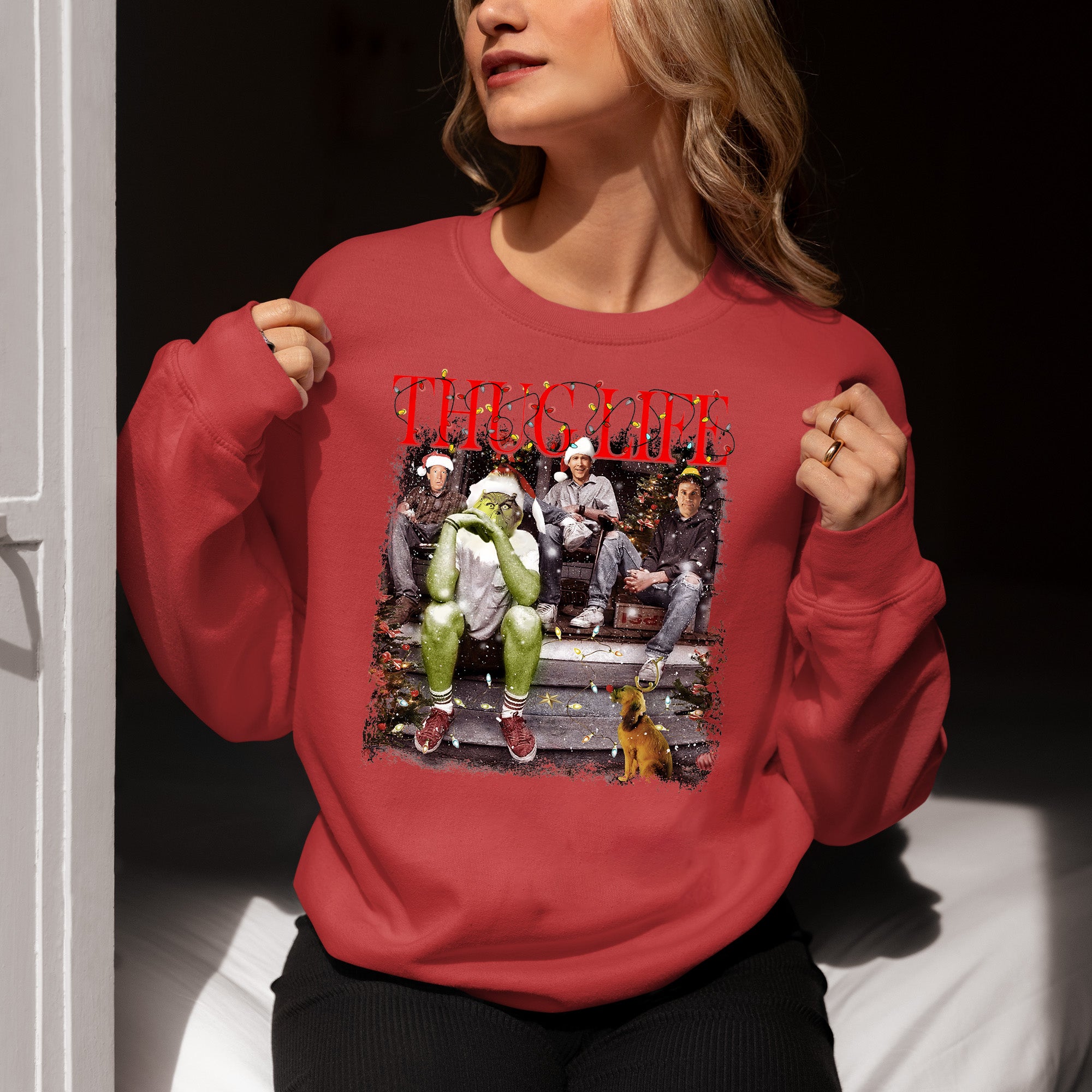 Christmas Thug Life House - Handmade Holiday Home Accent, Rustic Festive Gift Idea for Fans, Unique Xmas Keepsake Sweatshirt