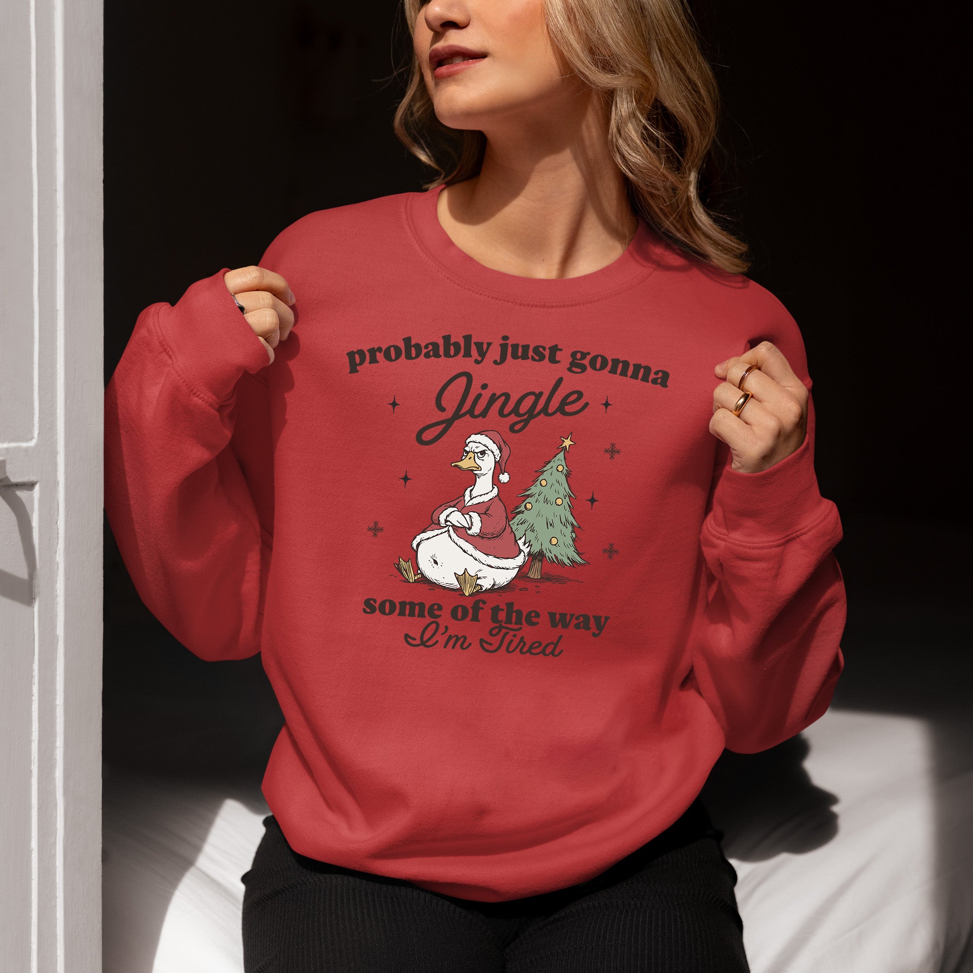 Christmas Joy Collection: Festive accessory with bell charm, sparkling red & green accents for holiday cheer, perfect gift idea, jingle Sweatshirt