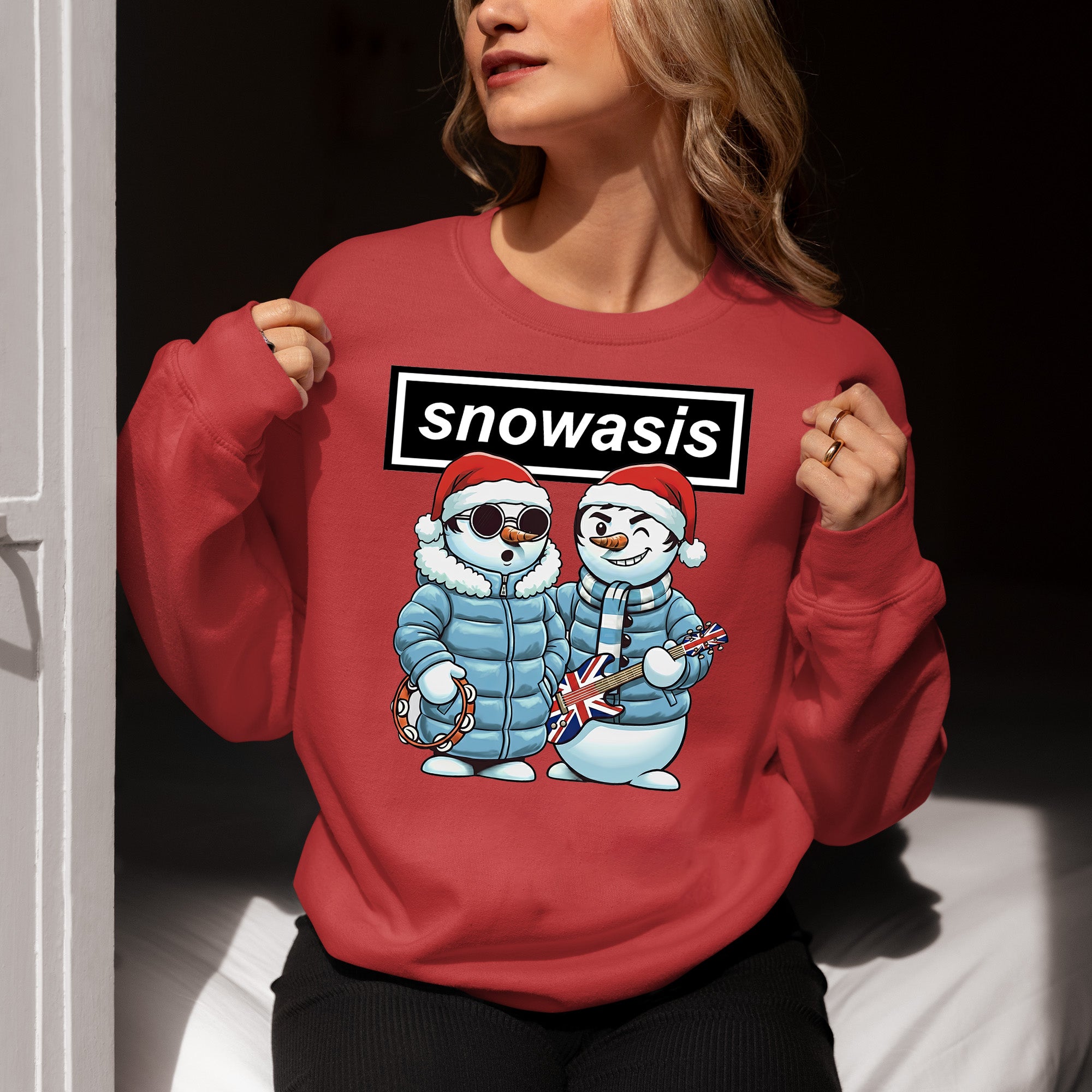Snowasis Manchester Style Christmas Scene - Festive Seasonal Inspiration, Manchester-Inspired Holiday Vibe Sweatshirt