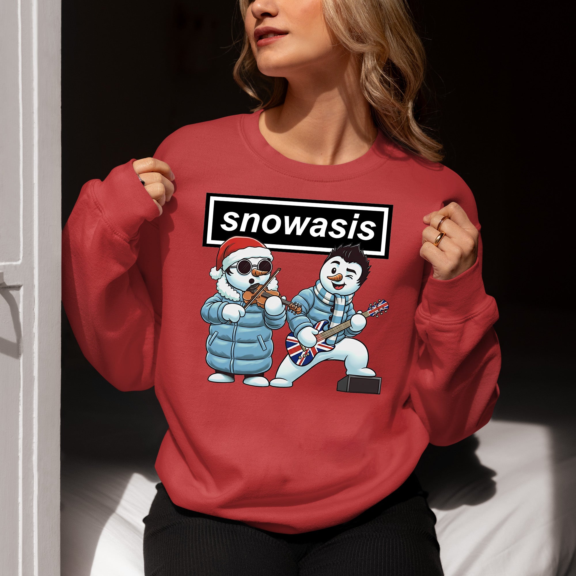 Snowasis Violin Gutar Winking – Christmas Music Themed Charm for Stockings & Holiday Accessories Sweatshirt