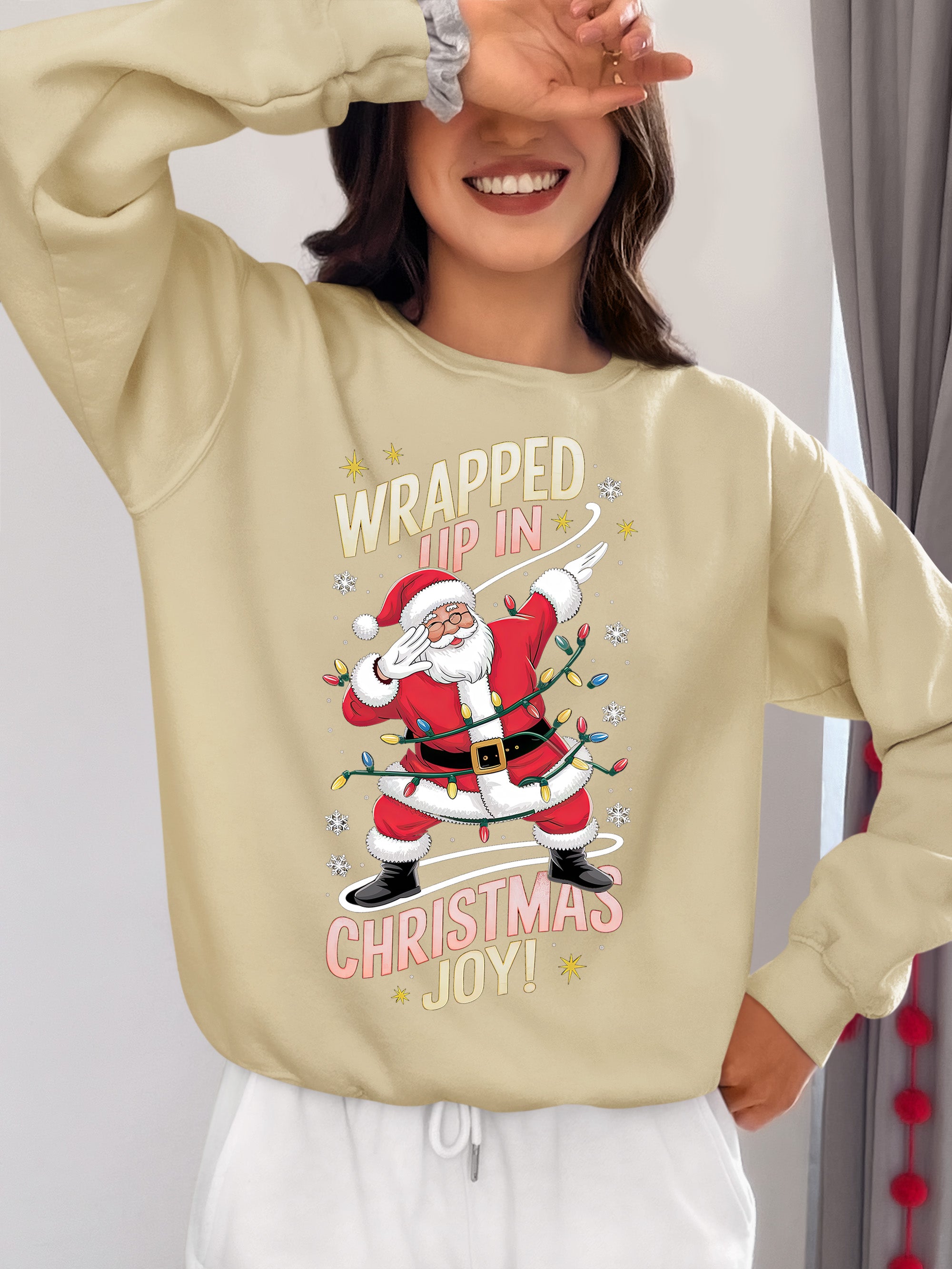 Wrapped up in Christmas Joy – Handmade Keepsake, Cozy Holiday Gift for Loved Ones, Heartfelt Seasonal Treasure Sweatshirt