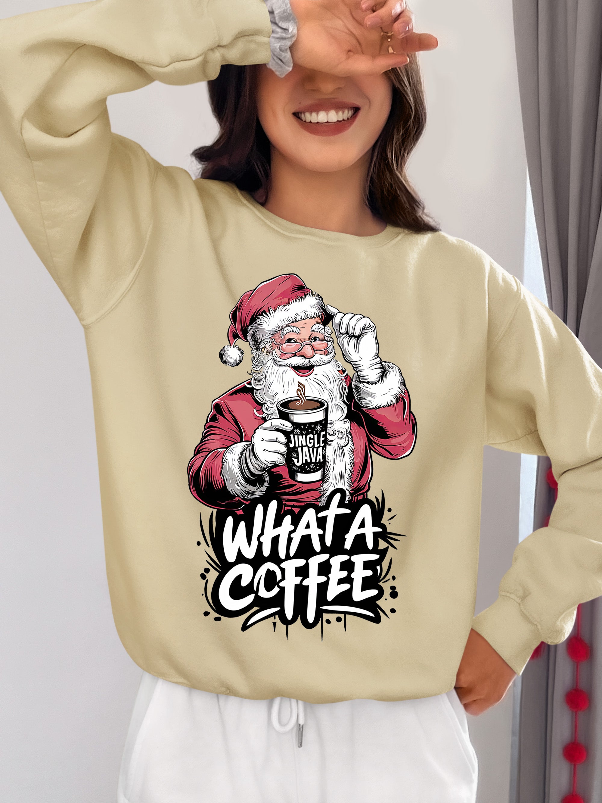 What a Coffee Christmas Mug - Festive Holiday Caffeine Quote Gift for Coffee Lovers Sweatshirt