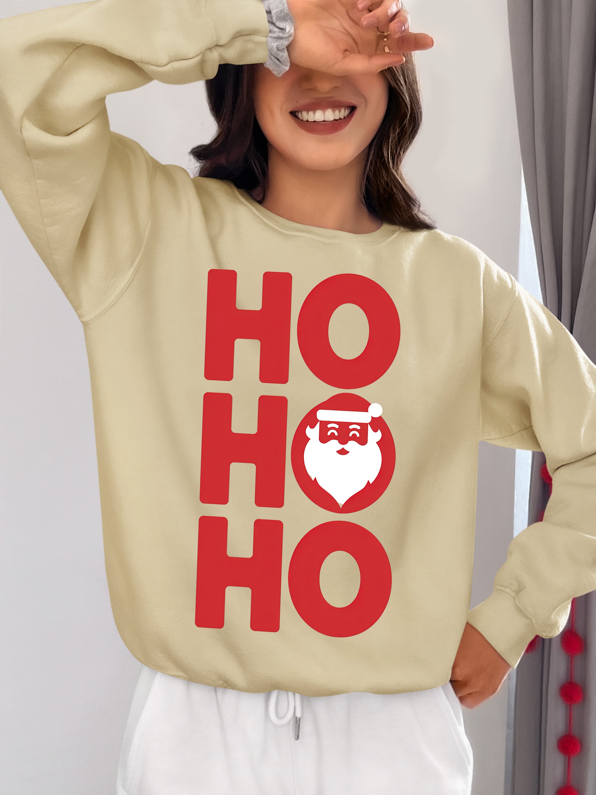 Ho Ho Ho Christmas Cheer — Festive Seasonal Joy for the Holidays, Merry & Bright Sweatshirt