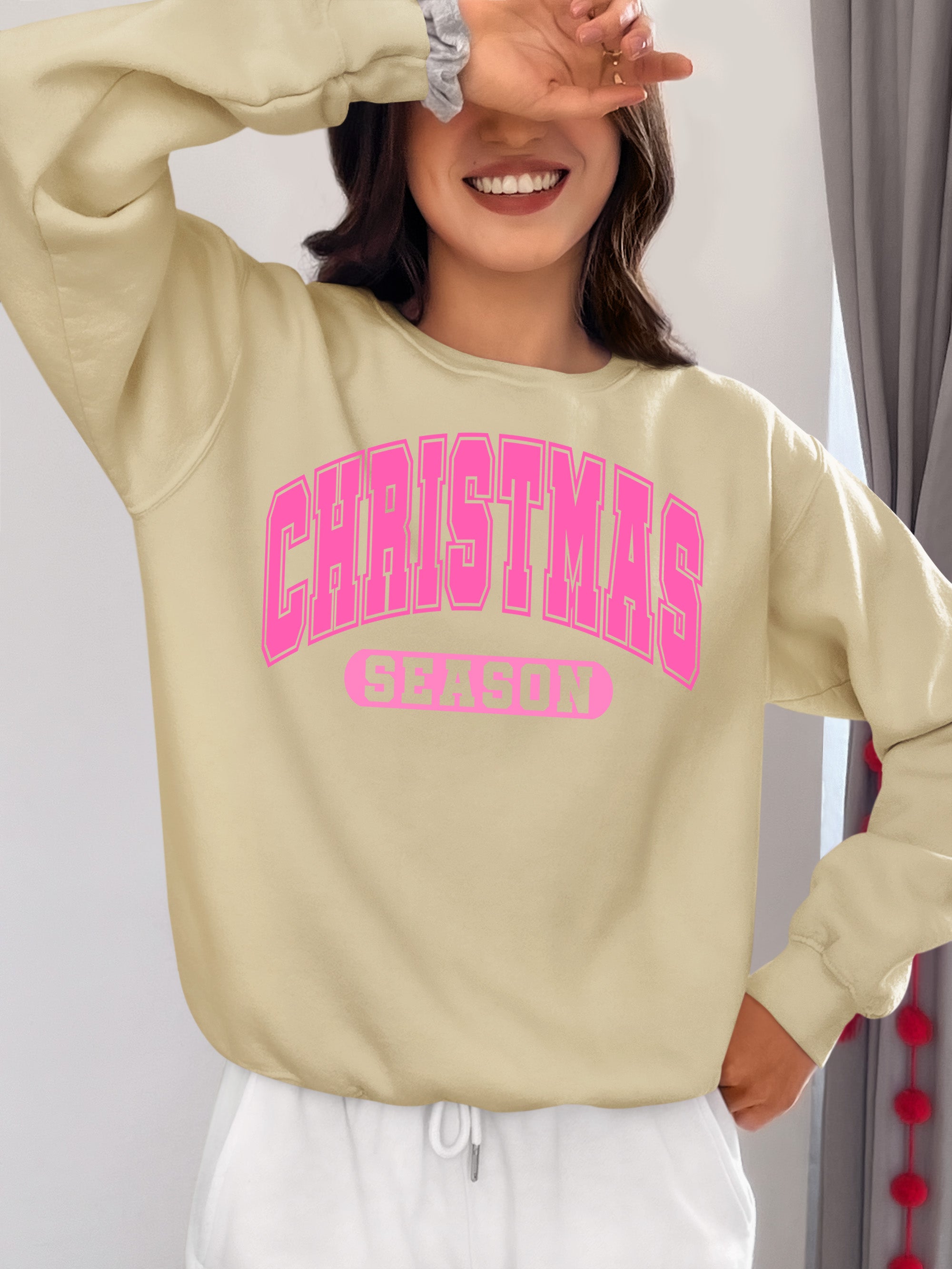 Handmade Christmas Season Keepsake for Holiday Gift | Festive Winter Magic, Cozy & Timeless Treasure Sweatshirt