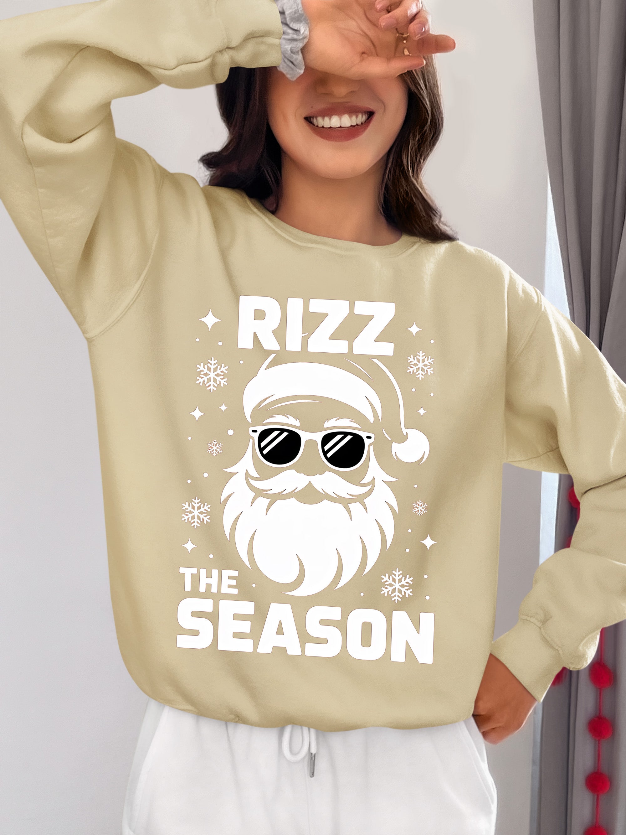 Rizz the Season Christmas Collectible, Handmade Holiday Treasure, Festive Seasonal Character for Gift or Display Sweatshirt