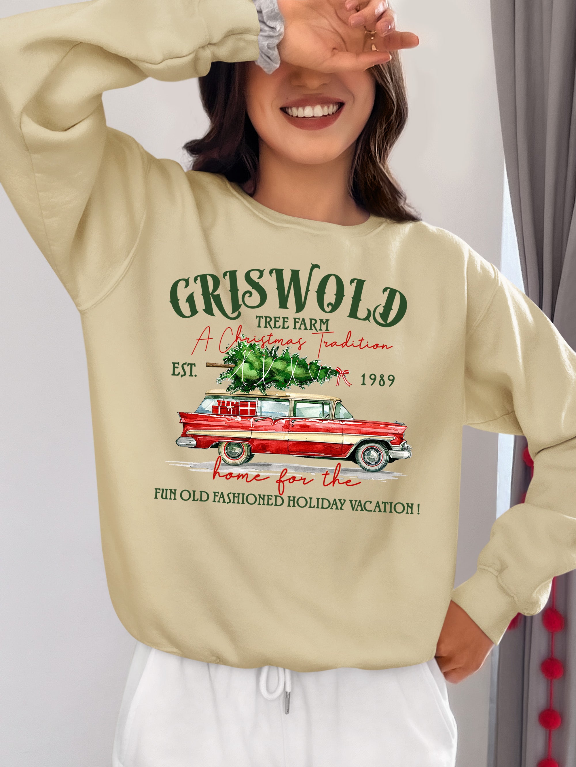 Griswold Tree Farm Christmas Magic, Rustic Holiday Charm for Seasonal Celebrations and Gift Giving Sweatshirt
