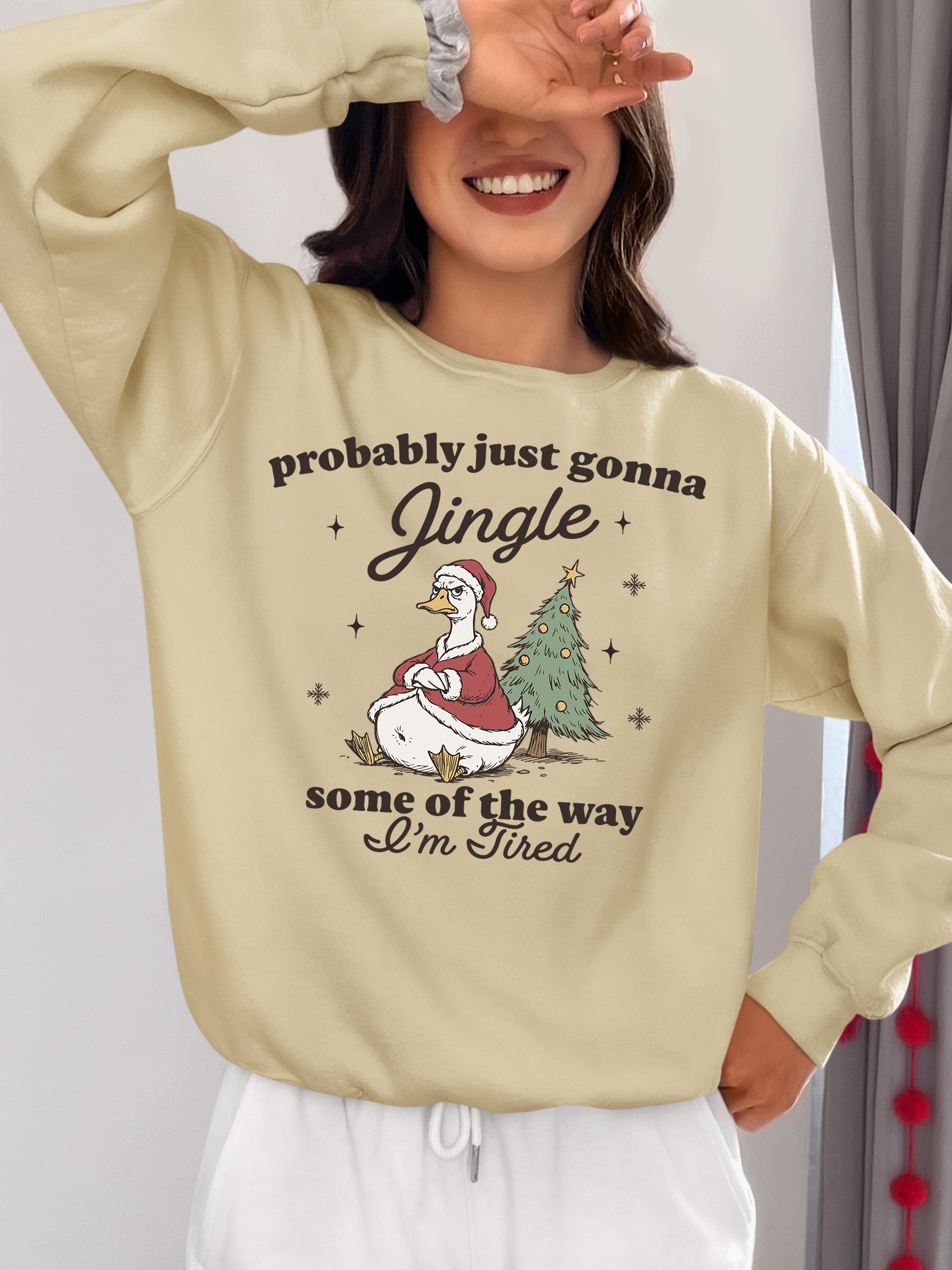 Christmas Joy Collection: Festive accessory with bell charm, sparkling red & green accents for holiday cheer, perfect gift idea, jingle Sweatshirt