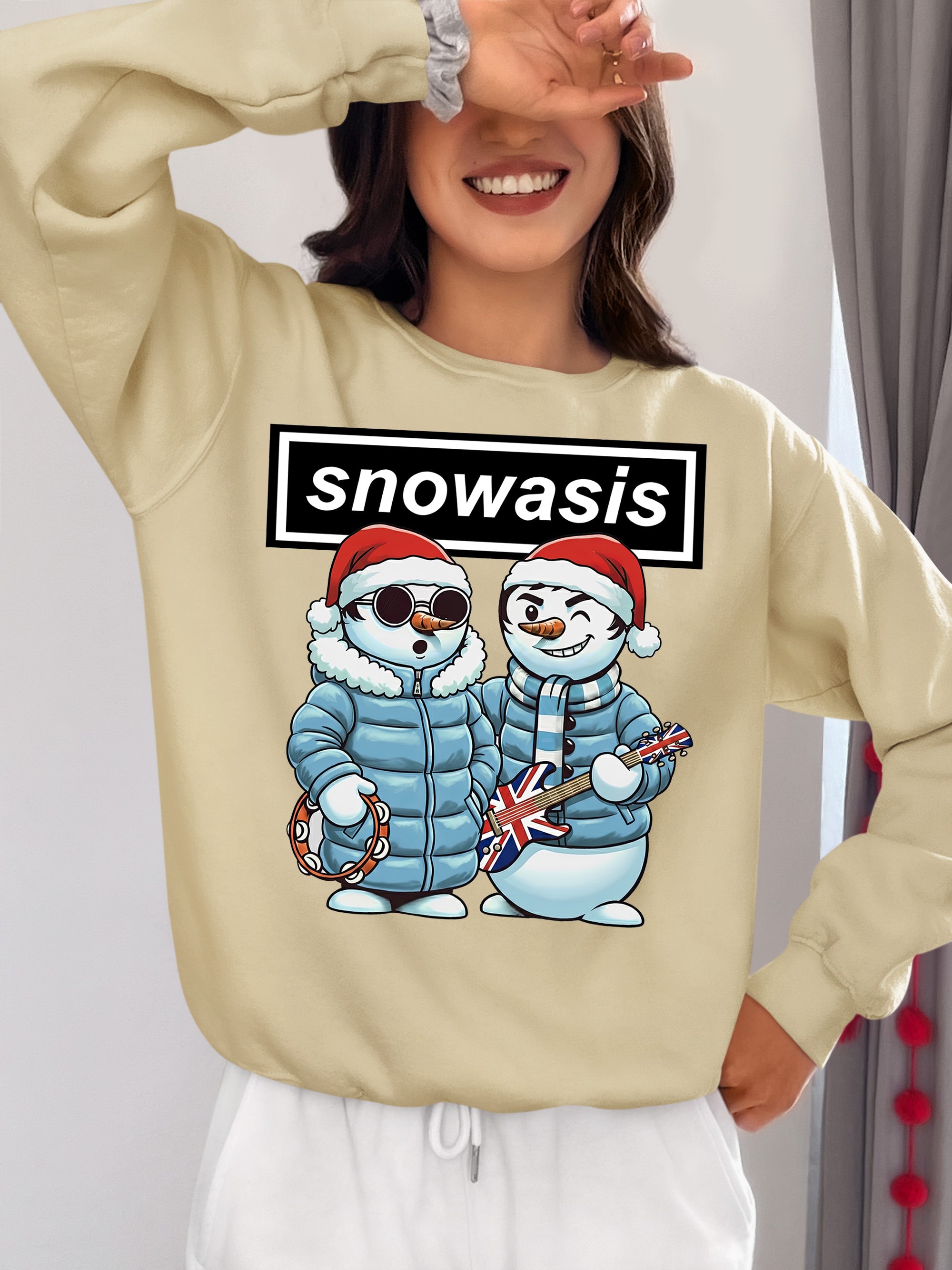 Snowasis Manchester Style Christmas Scene - Festive Seasonal Inspiration, Manchester-Inspired Holiday Vibe Sweatshirt
