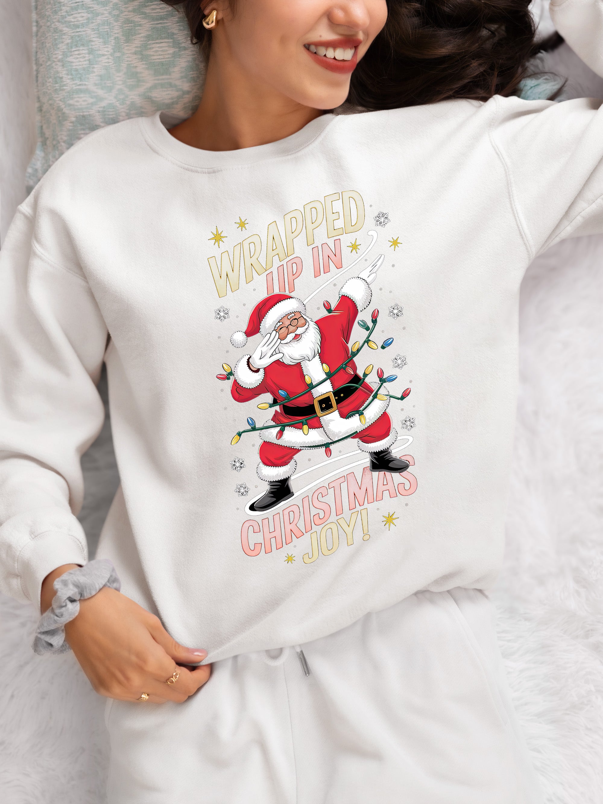Wrapped up in Christmas Joy – Handmade Keepsake, Cozy Holiday Gift for Loved Ones, Heartfelt Seasonal Treasure Sweatshirt