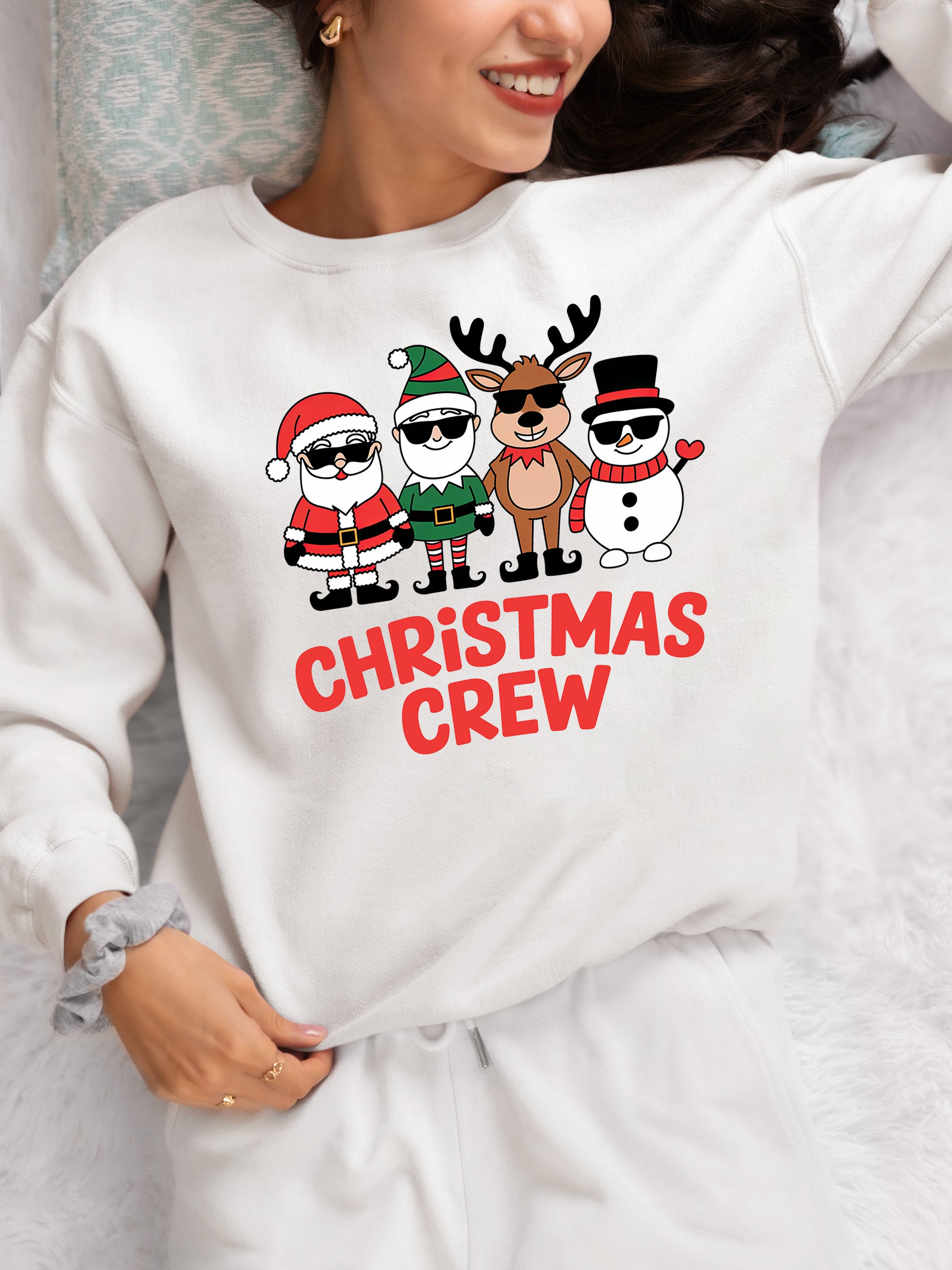Christmas Crew: Cozy Holiday Squad Gift Idea for Friends & Family | Festive Seasonal Theme Sweatshirt