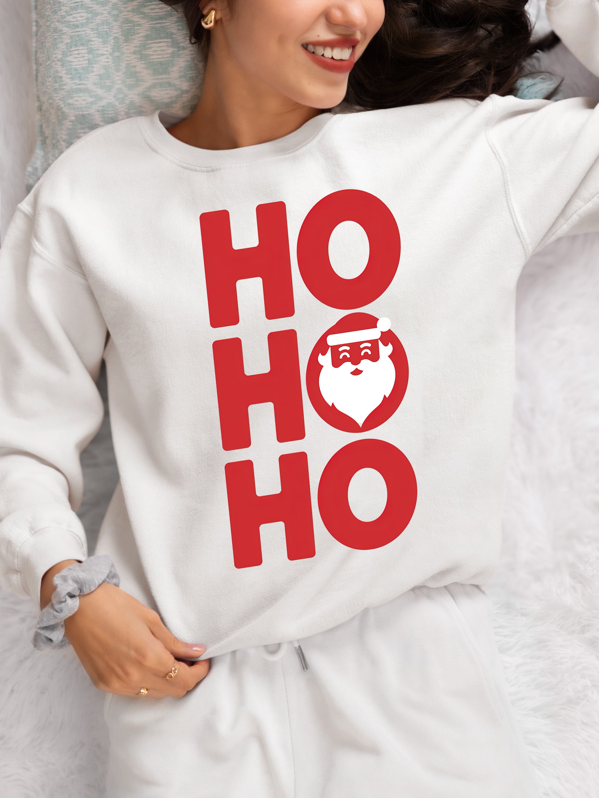 Ho Ho Ho Christmas Cheer — Festive Seasonal Joy for the Holidays, Merry & Bright Sweatshirt