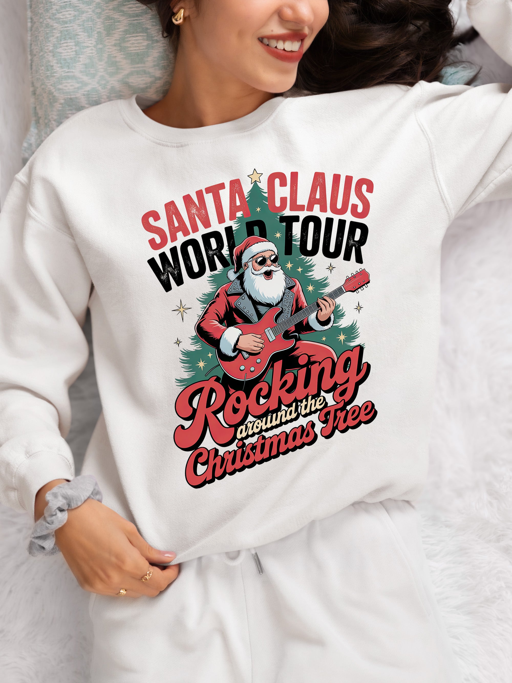 Sand Claus World Tour Christmas Keepsake - Santa Travel Cheer Across the Globe Gift Idea Sweatshirt