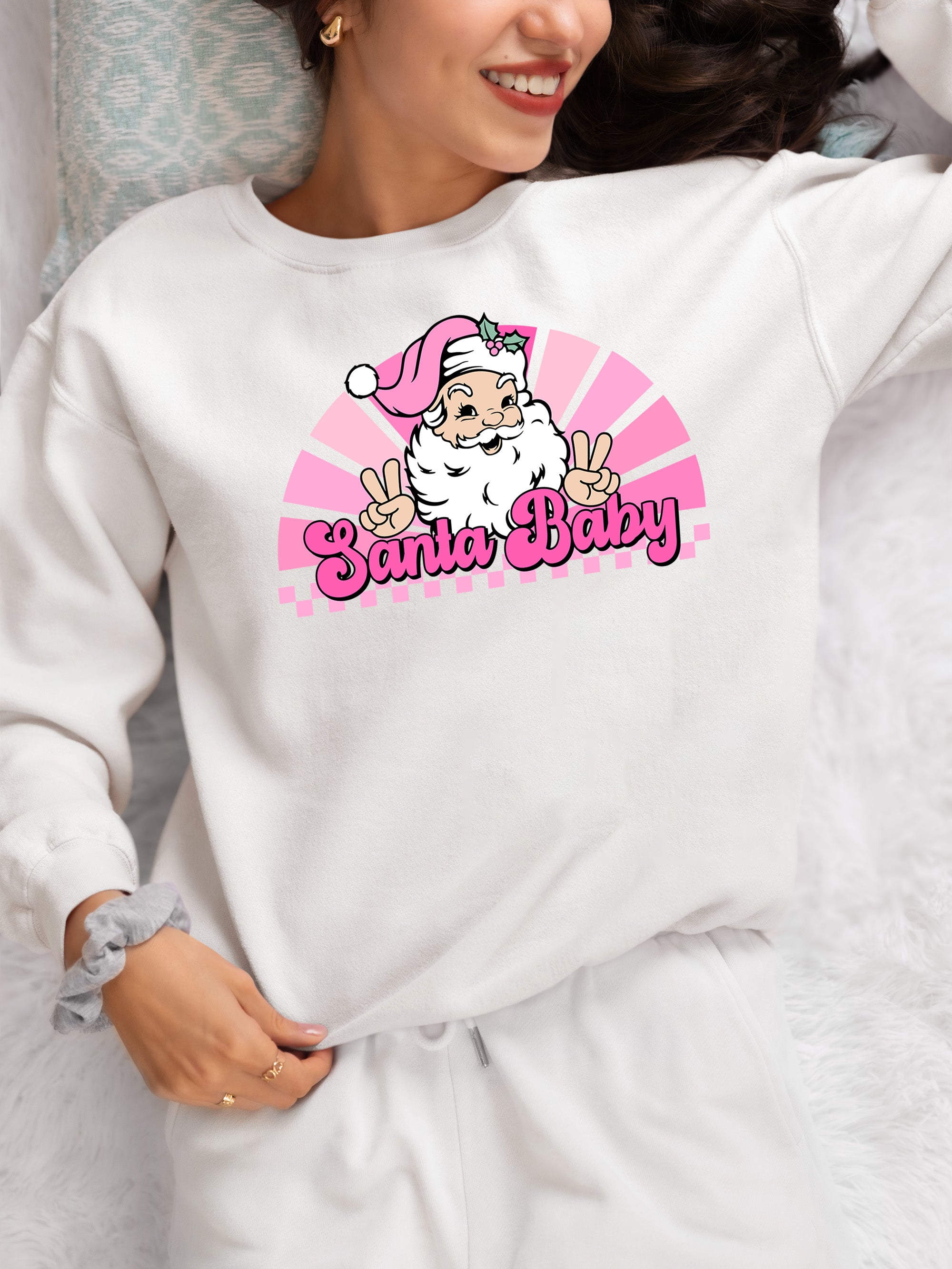 Santa Baby Peace Christmas Theme – Festive Holiday Cheer for Christmas Eve & Seasonal Keepsake Sweatshirt