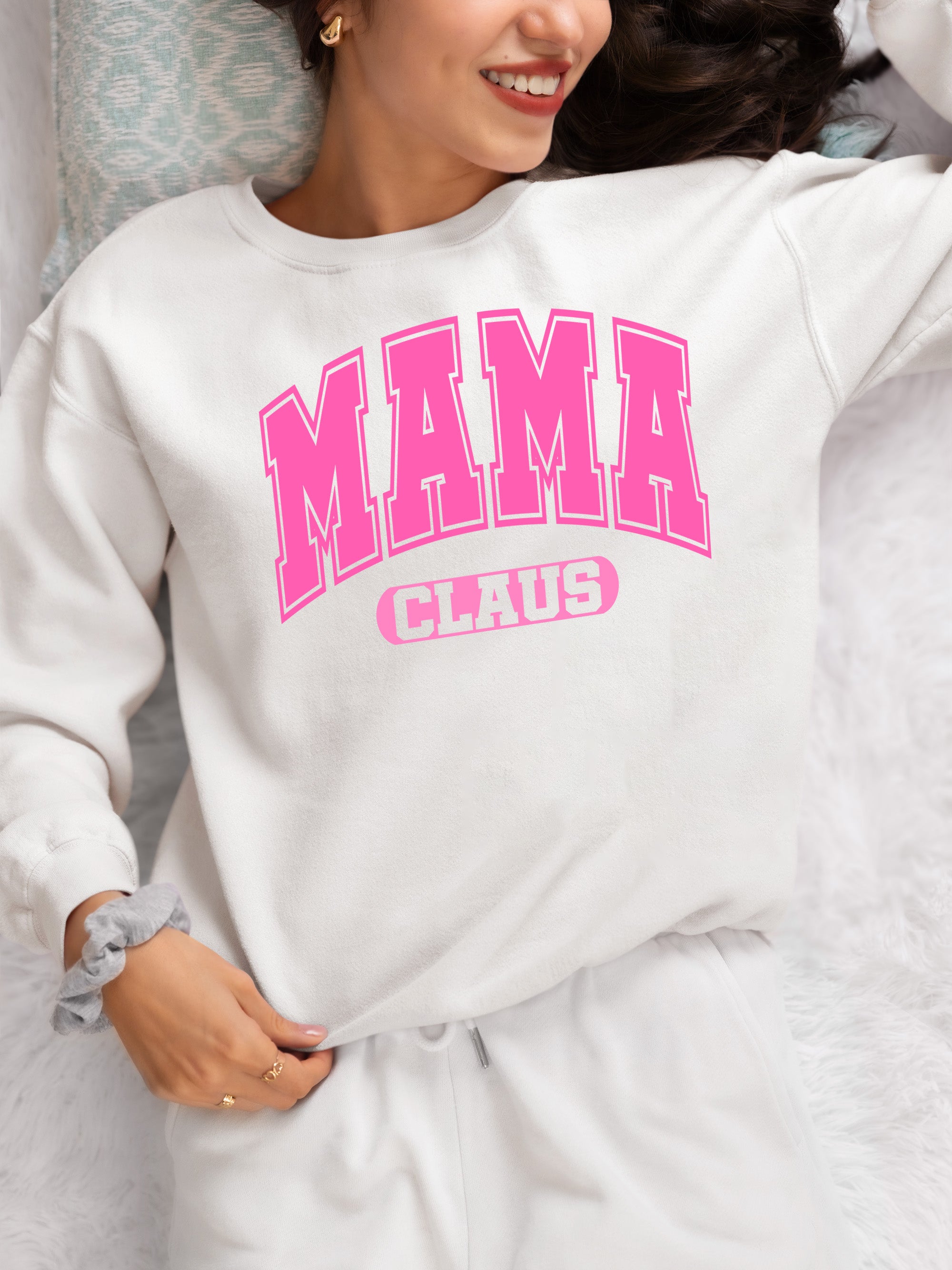 Mama Claus Christmas Joy Gift for Mom | Cozy Holiday Theme for Mom - Seasonal Cheer Sweatshirt