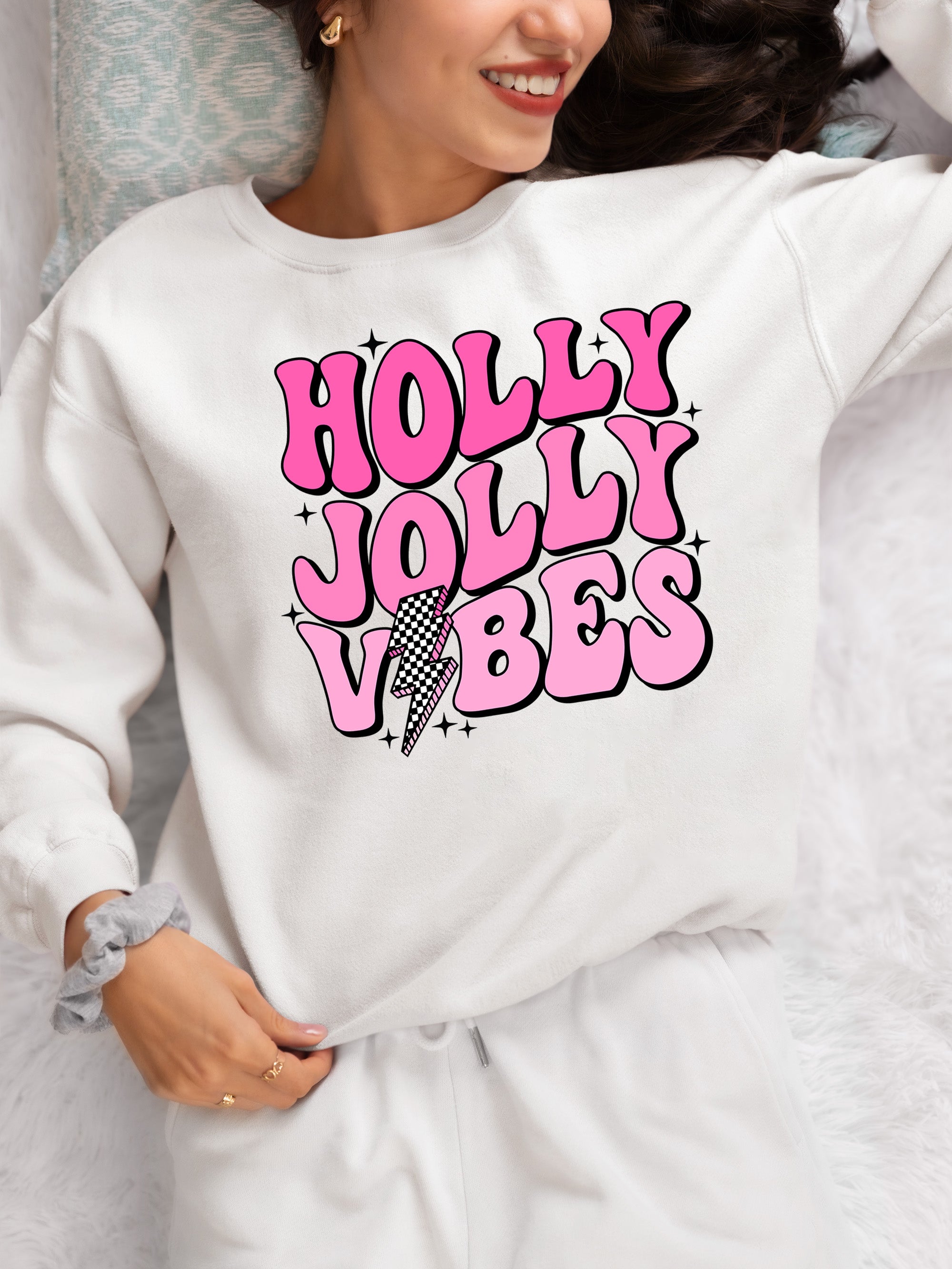 Holly Jolly Vibes Christmas Mood - Festive Seasonal Cheer, Cozy Holiday Spirit, Gift Idea for Winter Nights Sweatshirt