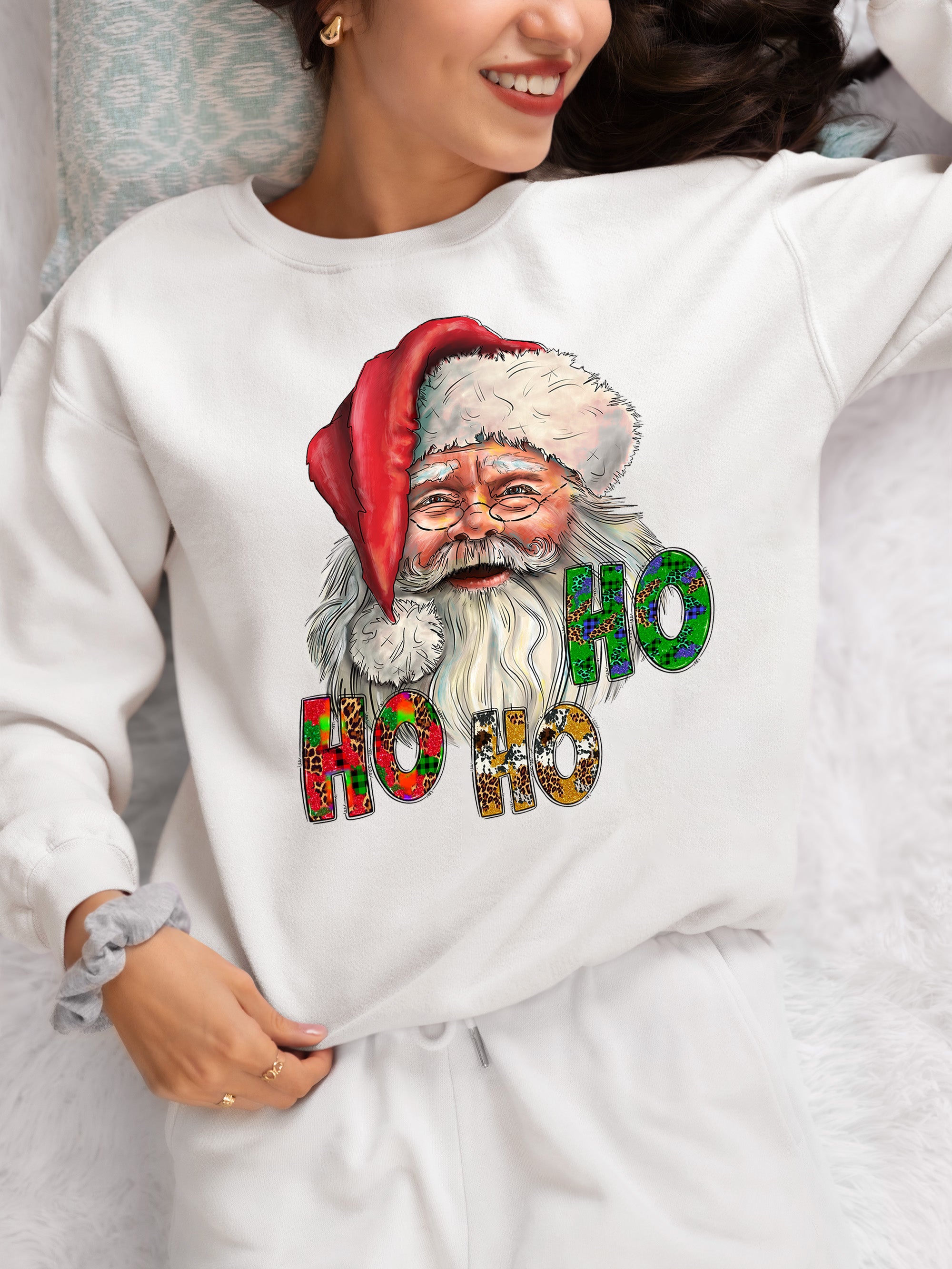 Ho Ho Ho Santa Christmas Festive Holiday Keepsake Gift Idea Sweatshirt