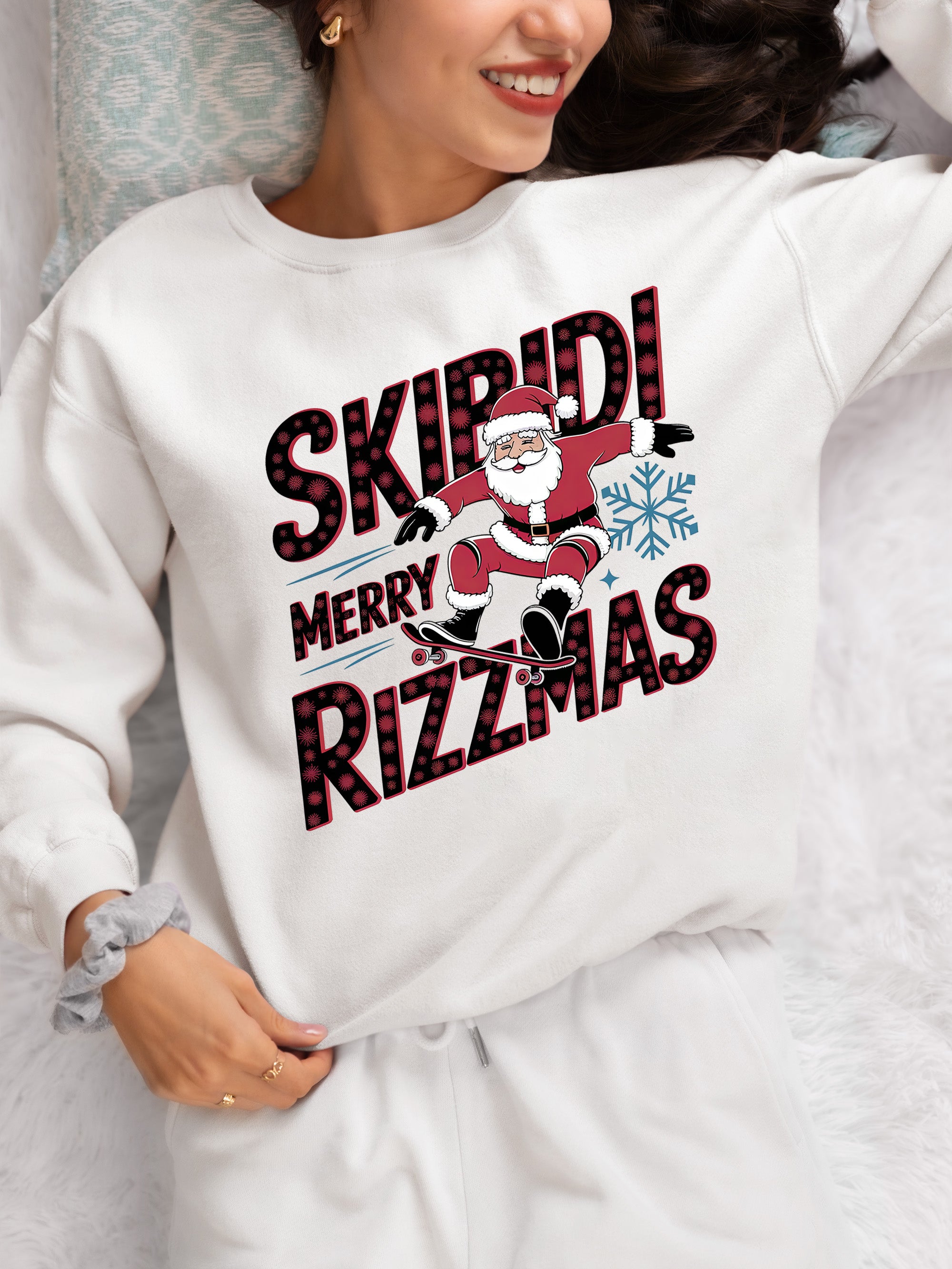 Skibidi Merry Rizzmas Christmas Cheer Festive Keepsake for Holiday Season Gift Sweatshirt
