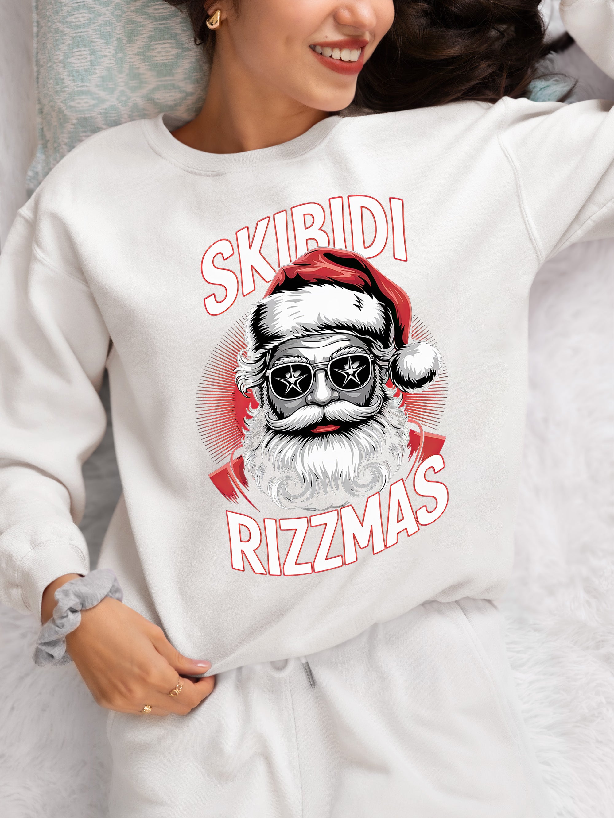 Skibidi Rizzmass Grovey Santa Christmas Spirit Gift Idea for Pop Culture Fans Sweatshirt
