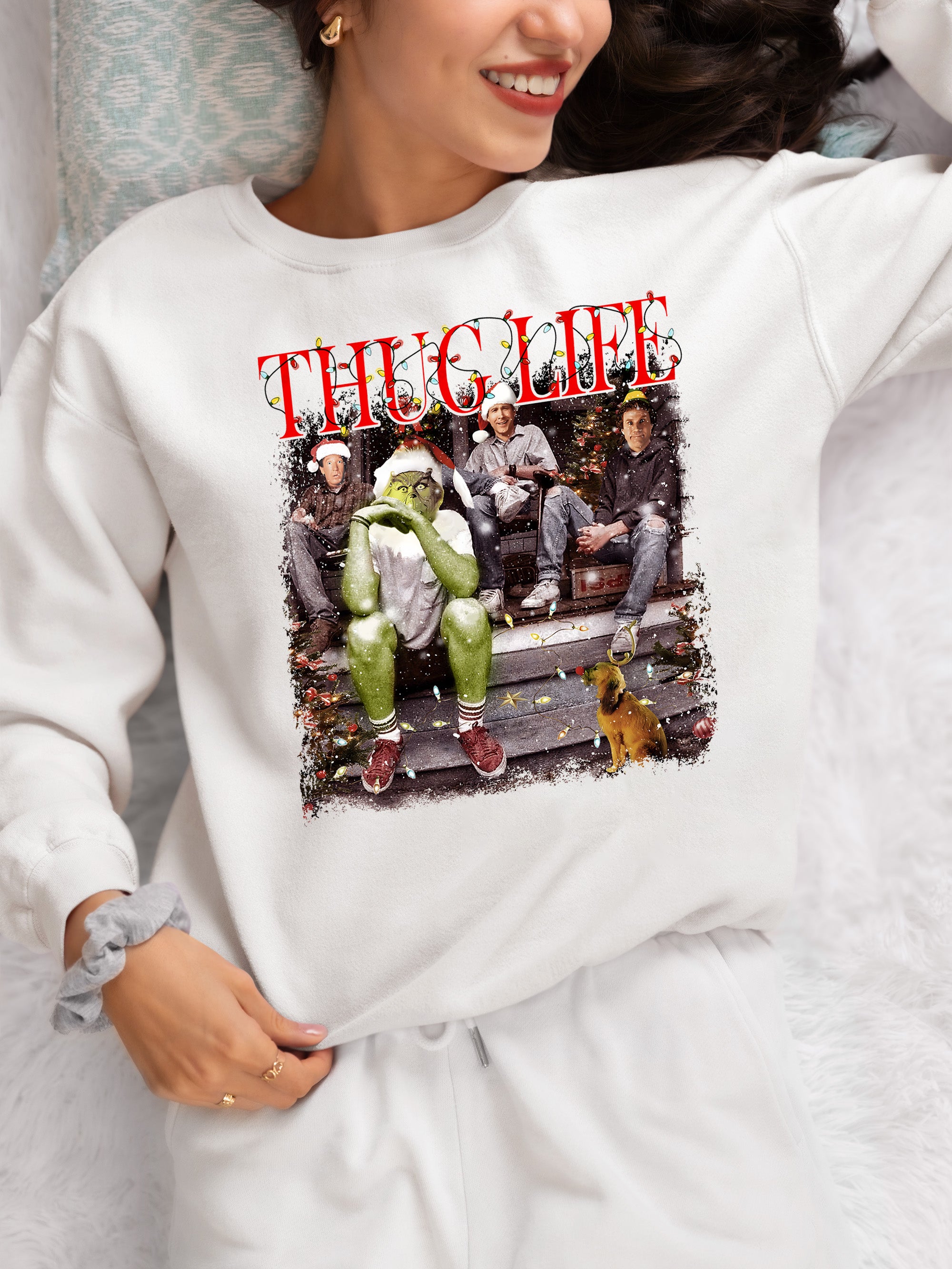 Christmas Thug Life House - Handmade Holiday Home Accent, Rustic Festive Gift Idea for Fans, Unique Xmas Keepsake Sweatshirt