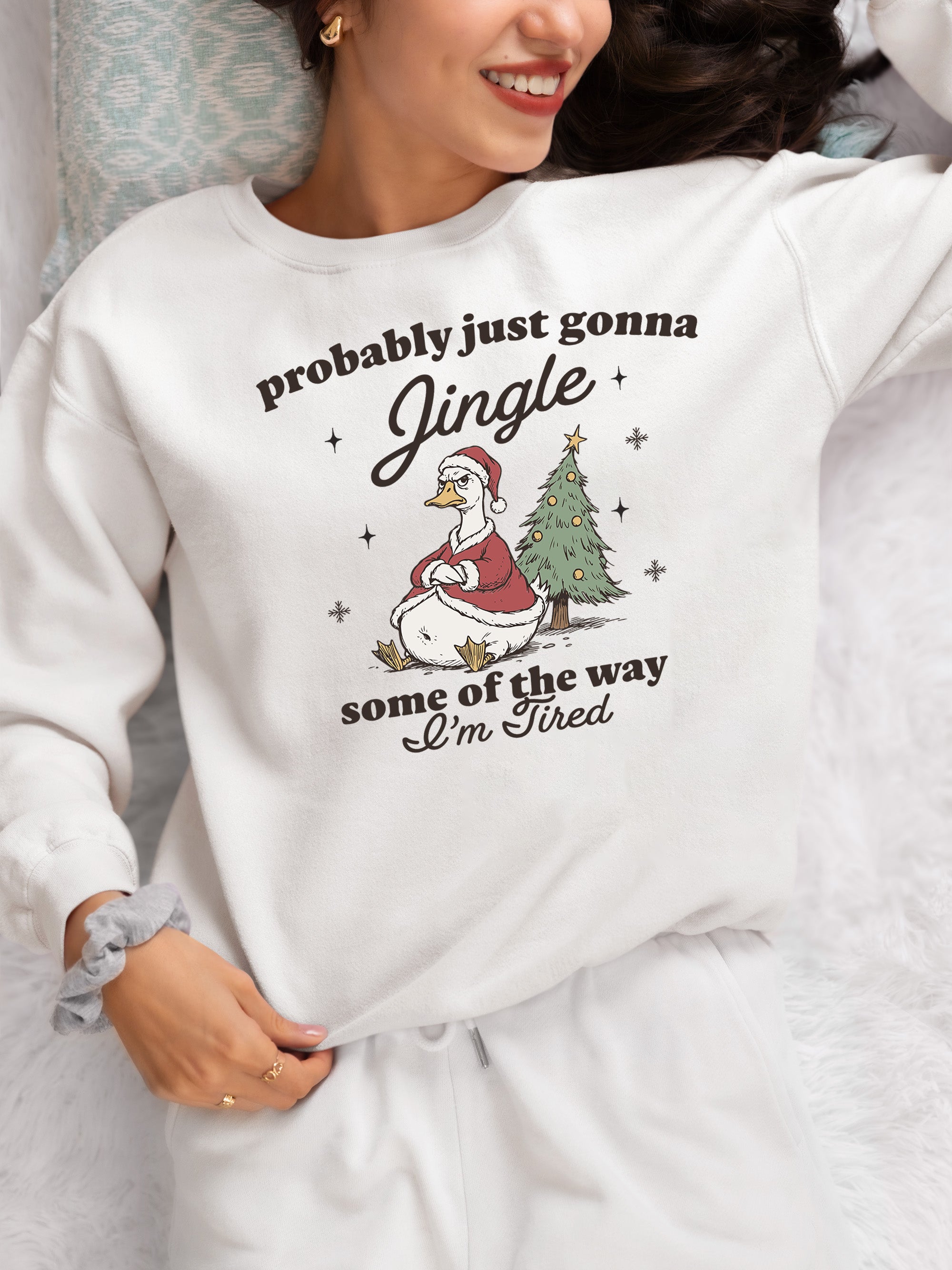 Christmas Joy Collection: Festive accessory with bell charm, sparkling red & green accents for holiday cheer, perfect gift idea, jingle Sweatshirt