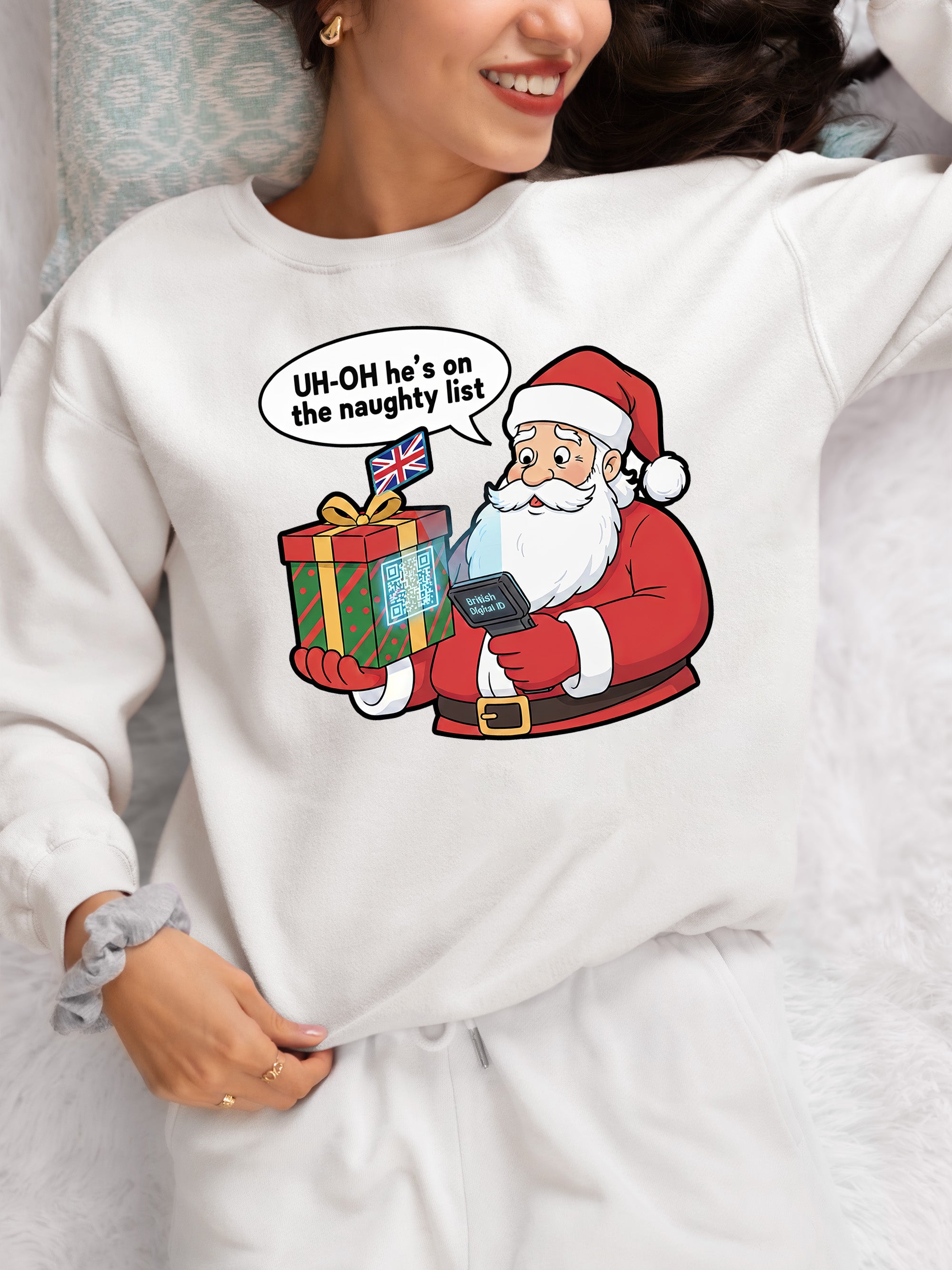 Digital ID Christmas Theme, Festive Identity Template, Holiday Branding Mockup, Editable Badge for Seasonal Greetings Sweatshirt