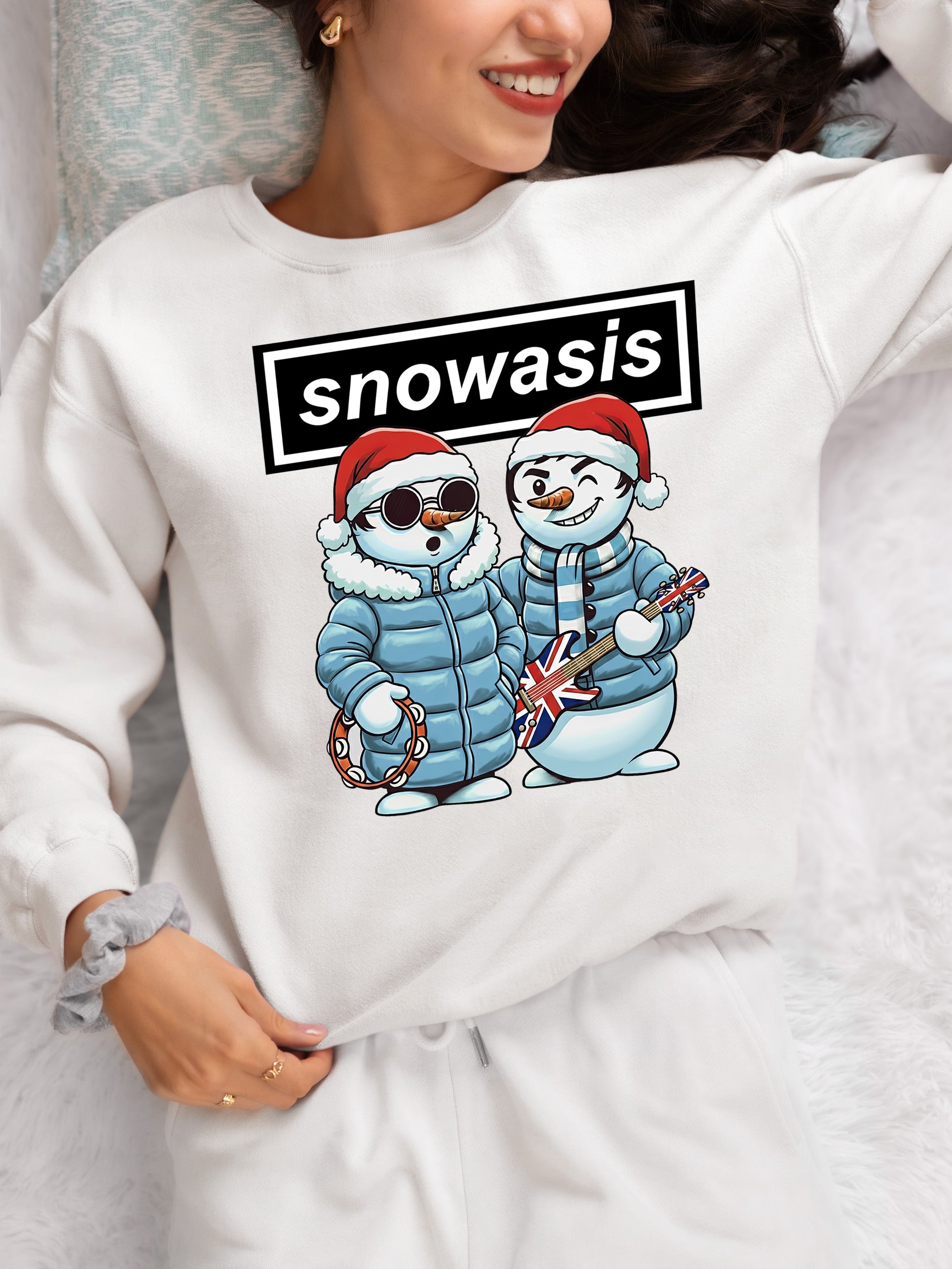 Snowasis Manchester Style Christmas Scene - Festive Seasonal Inspiration, Manchester-Inspired Holiday Vibe Sweatshirt